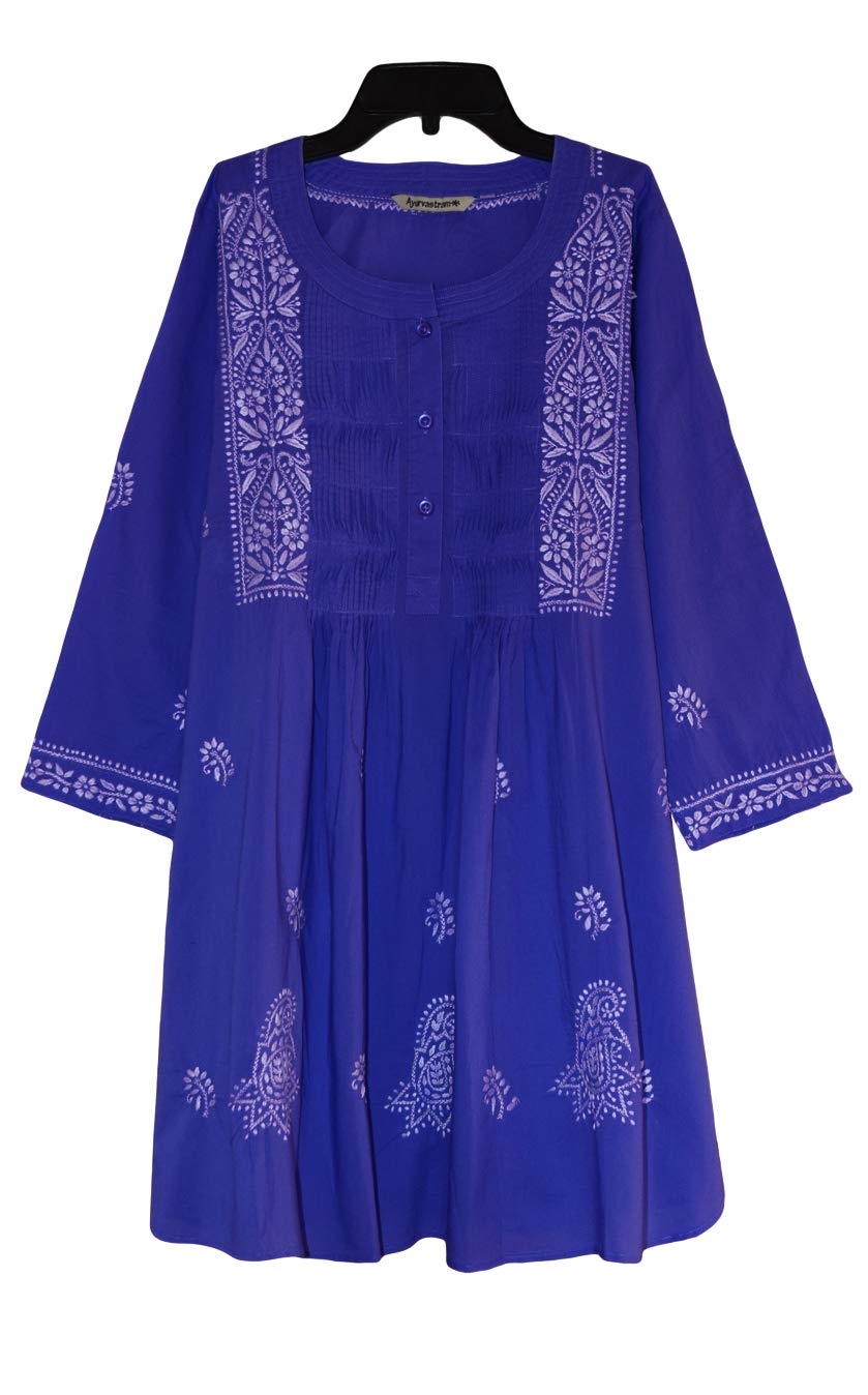 Pure Cotton Hand Embroidered Tunic Top | Traditional Indian Kurti & Blouse for Women | Perfect for Festivals, Weddings & Casual Wear