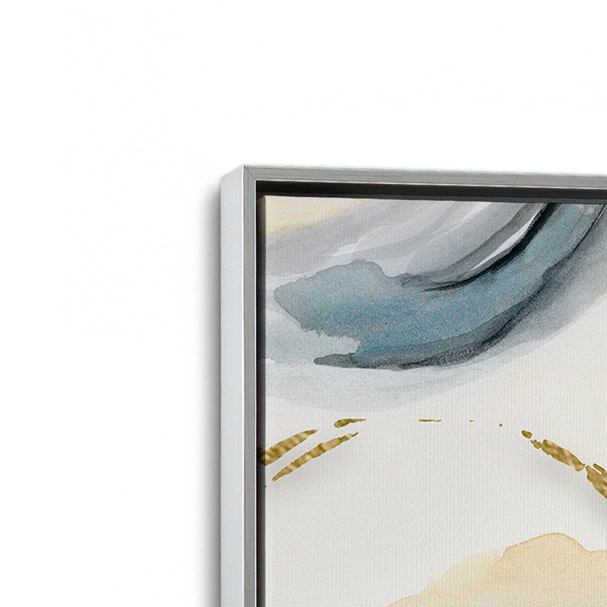 Golden Echoes Wall Art - Set of 2 Canvas Prints for Living Room & Bedroom Decor | Modern Home & Office Wall Decorations