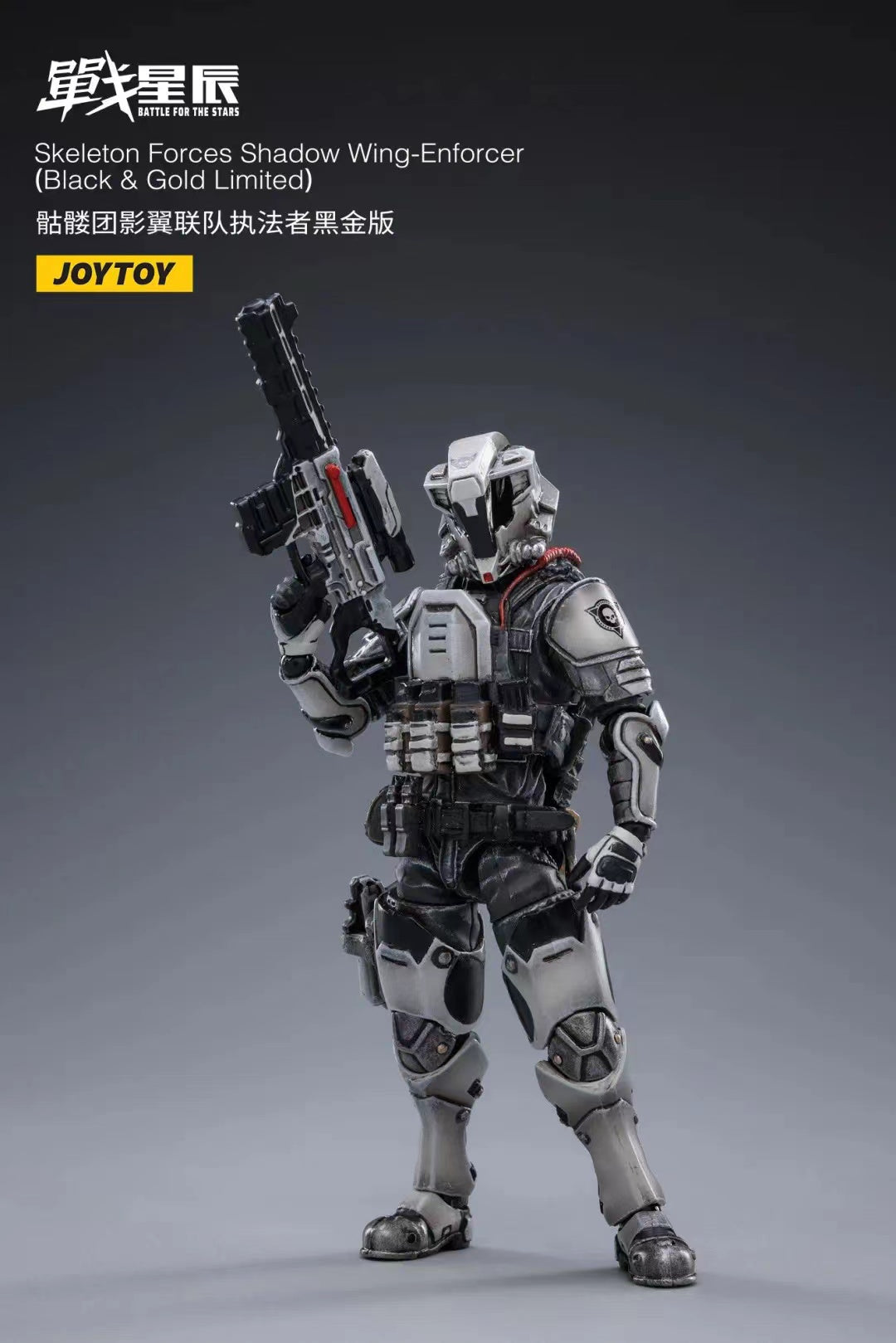 JOYTOY 1/18 Scale Skeleton Forces Shadow Wing Enforcer Action Figure - Collectible Military Model for Display & Battle Scenes