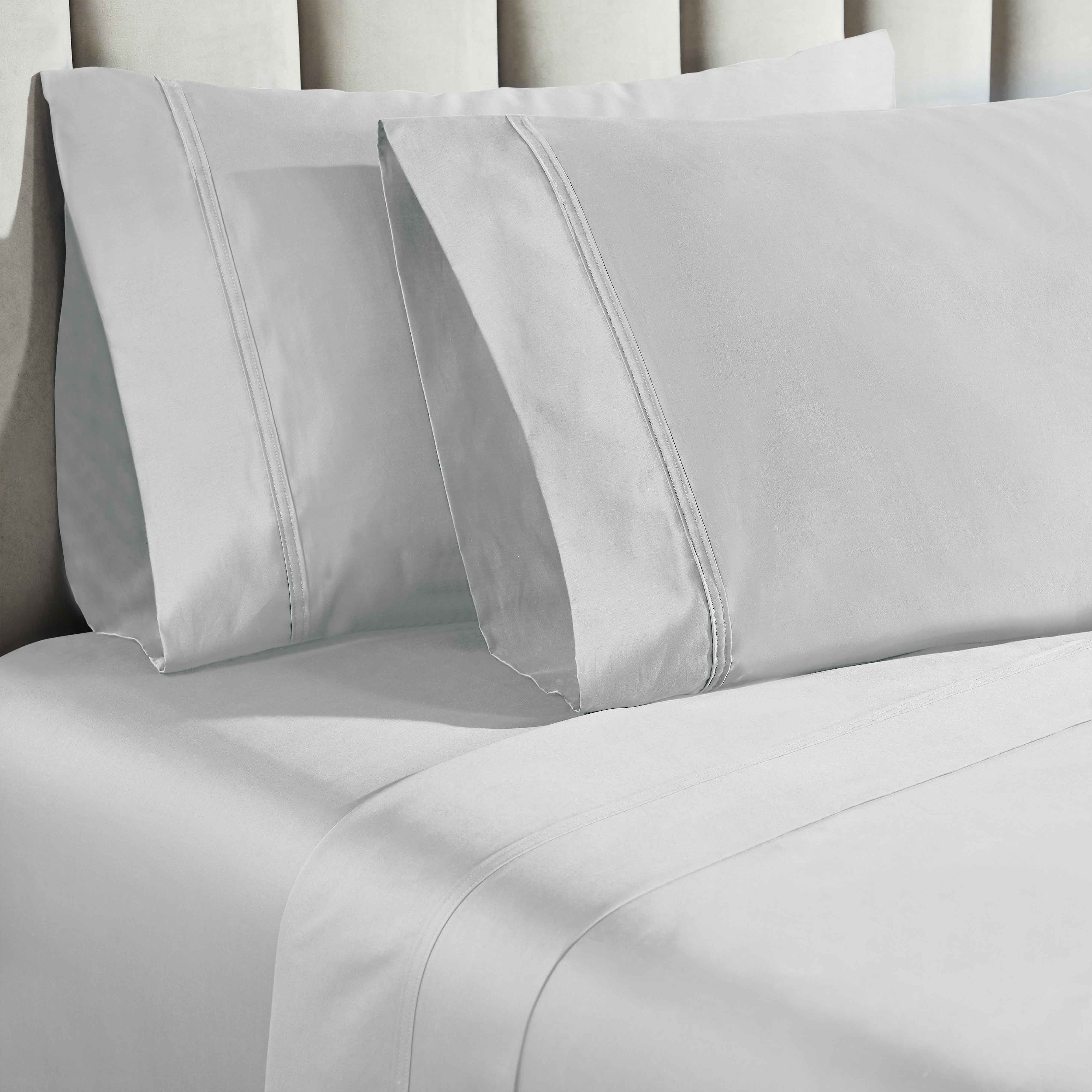 Premium 850 Thread Count 100% Cotton Solid Color Bed Sheet Set - Ultra Soft & Breathable for Comfortable Sleep - Perfect for Master Bedroom, Guest Room & Luxury Hotels