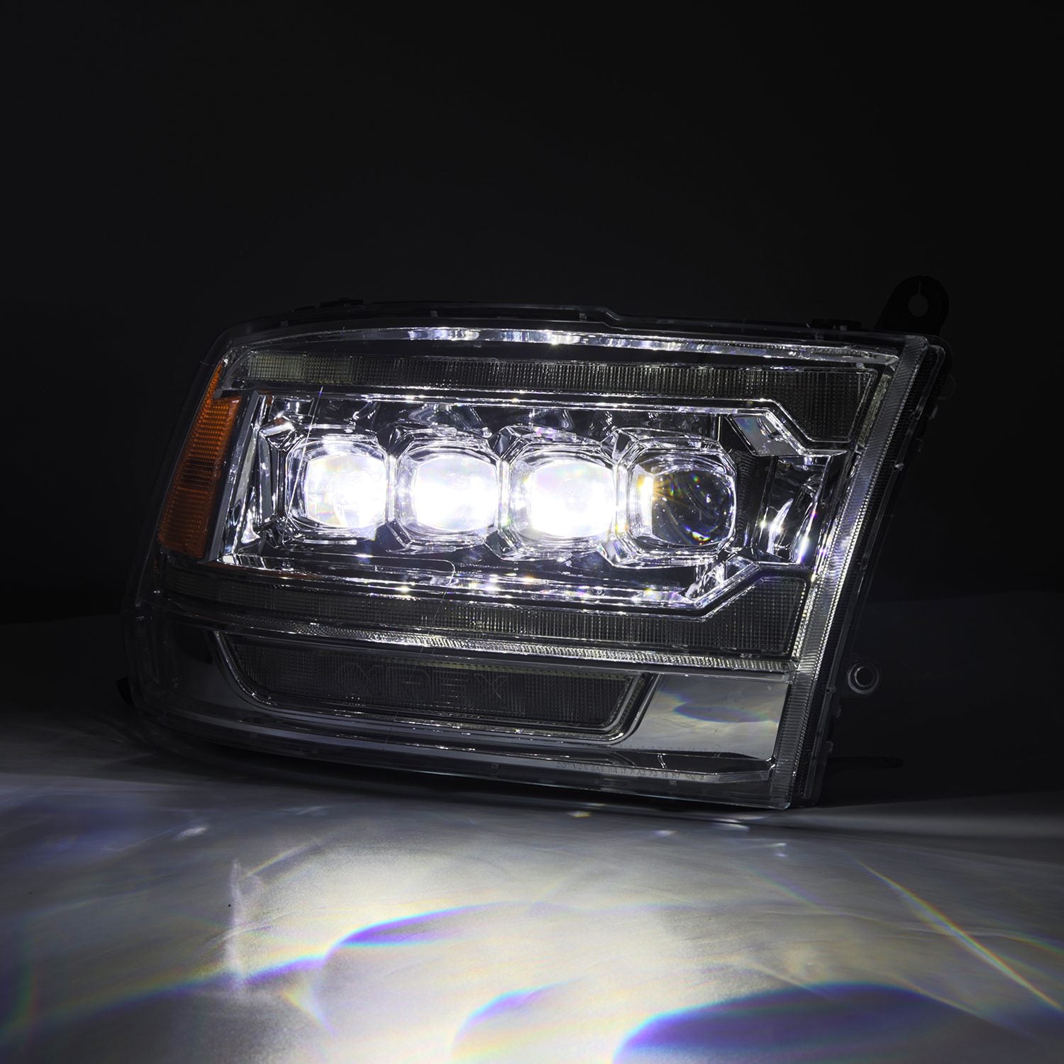2018 Ram 2500 NOVA Series LED Projector Headlights - Chrome Housing for 5th Gen Ram Trucks - Upgrade Your Night Driving Visibility