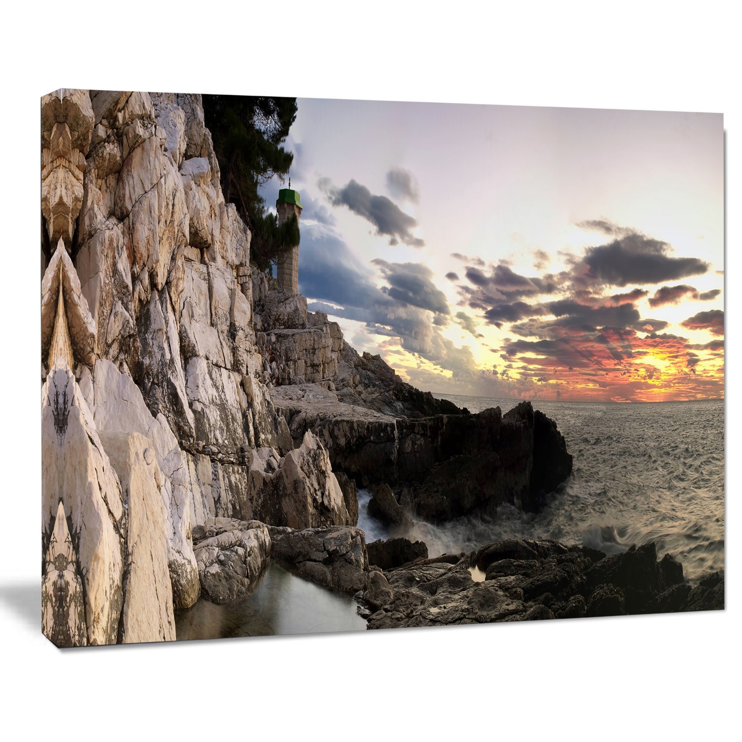 Adriatic Sunset Landscape Canvas Art Print - Stunning Wall Decor for Living Room, Bedroom & Office