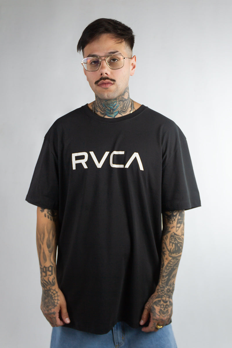 RVCA Men's MC Big DAYSHIFT T-Shirt - Black Cotton Casual Tee for Everyday Wear, Street Style & Outdoor Activities