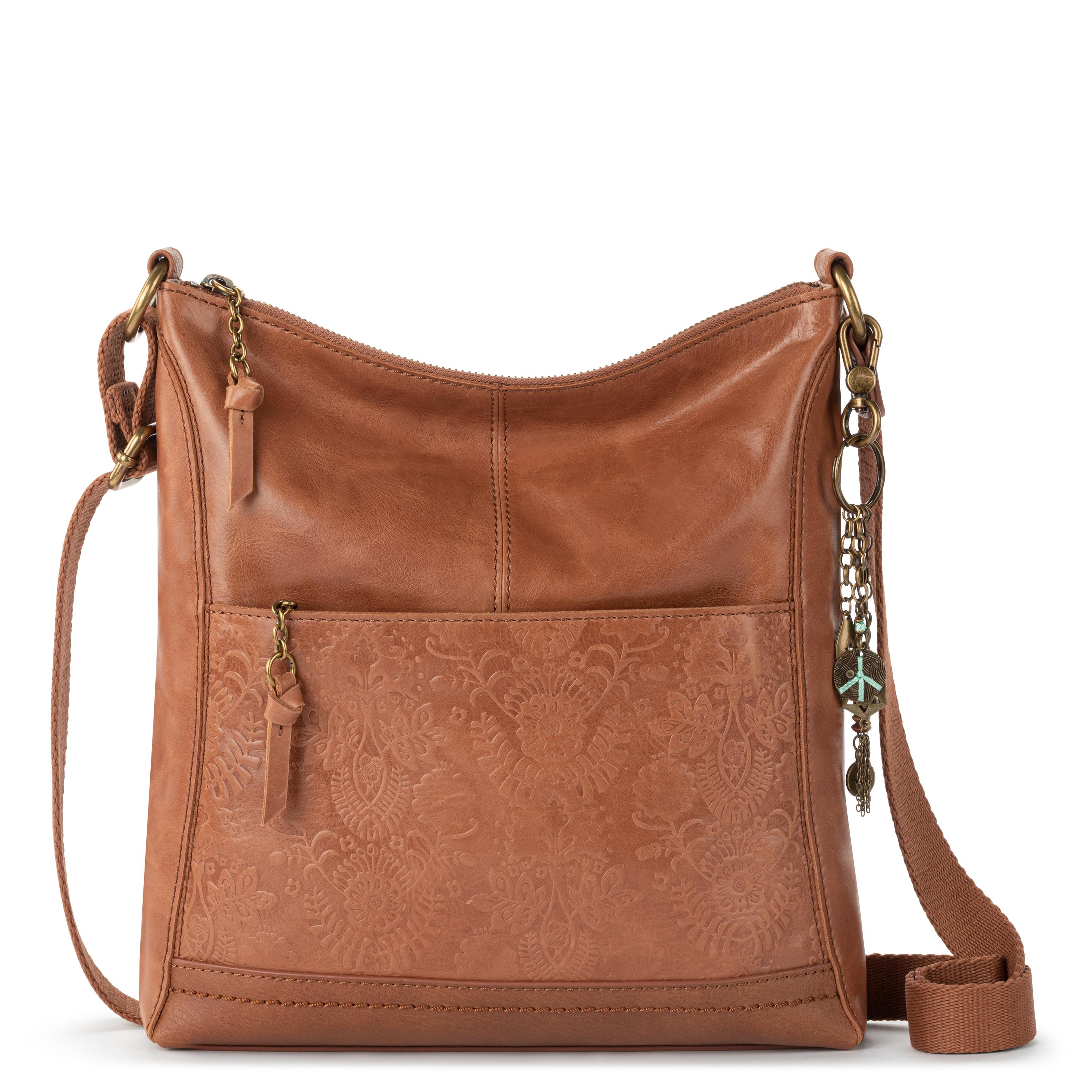 Leather - Tobacco Floral Embossed