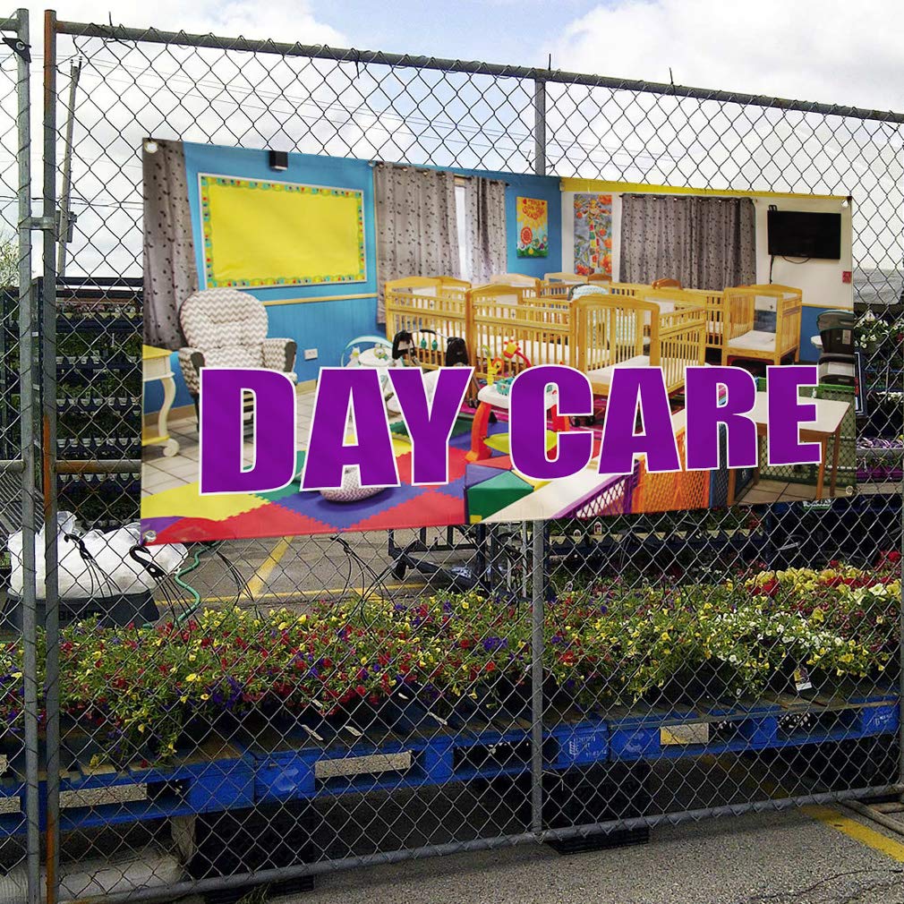 Custom Vinyl Banner 60x144 Inches - Weatherproof Outdoor Advertising Sign for Daycare, Education, Industrial & Yard Use - Heavy Duty with 10 Grommets (Multiple Sizes Available) - Perfect for Business Promotion, Events, and School Activities