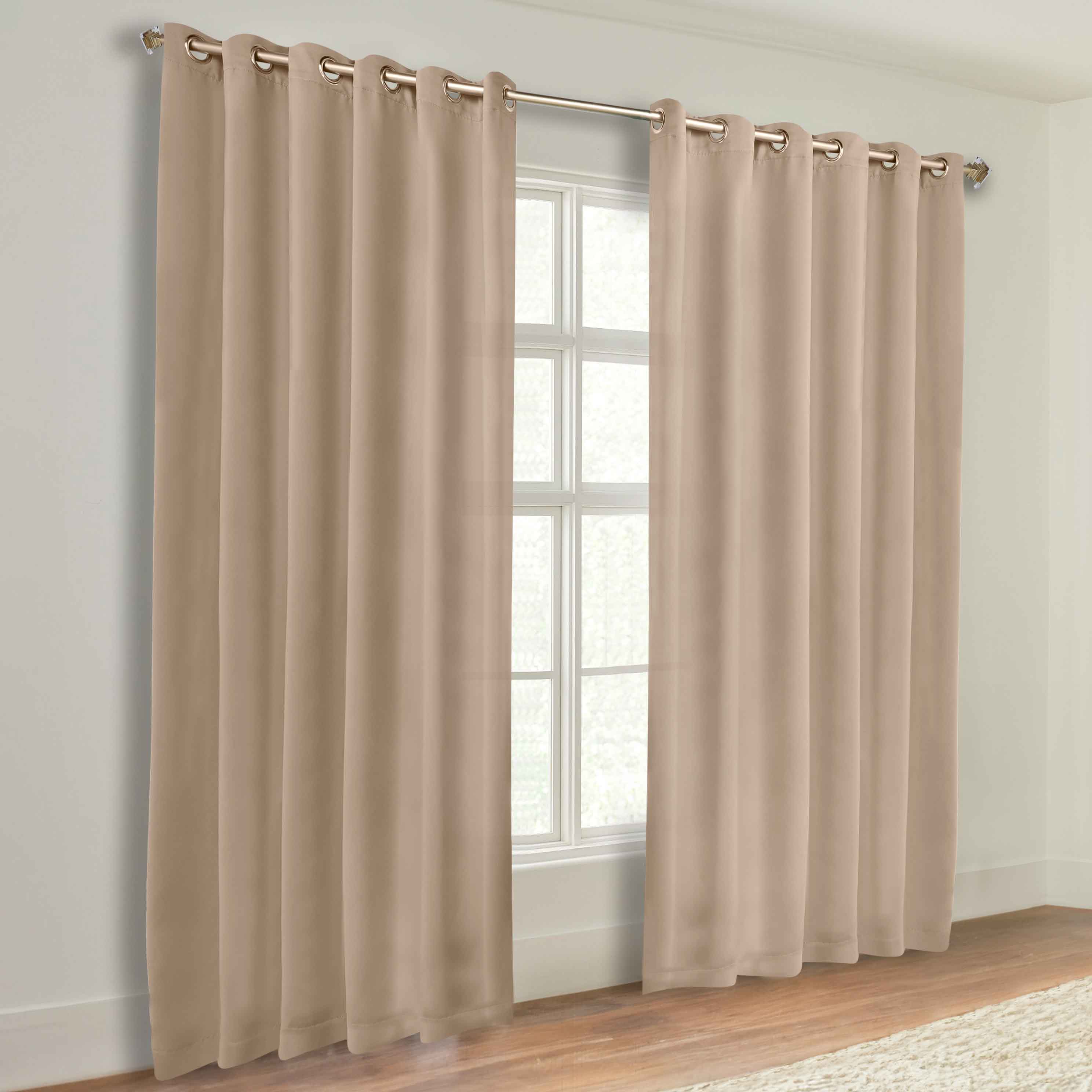 Machine Washable Blackout Curtains Set of 2 - Solid Color Room Darkening Window Treatments for Bedroom & Nursery - Blocks Light & Noise for Better Sleep