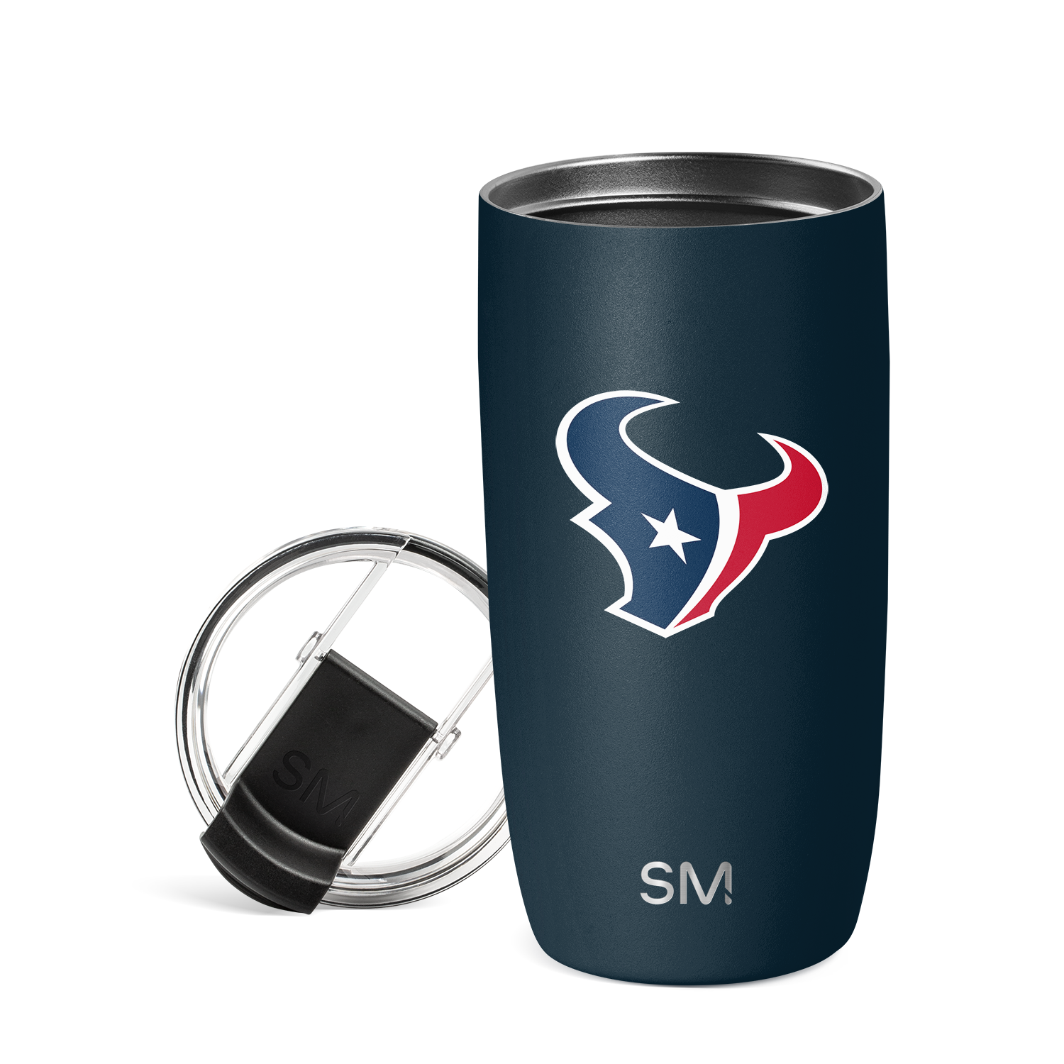 NFL Voyager Tumbler with Clear Flip Lid & Straw - 20oz Insulated Stainless Steel Water Bottle for Football Fans - Perfect for Game Day, Tailgating & Outdoor Activities