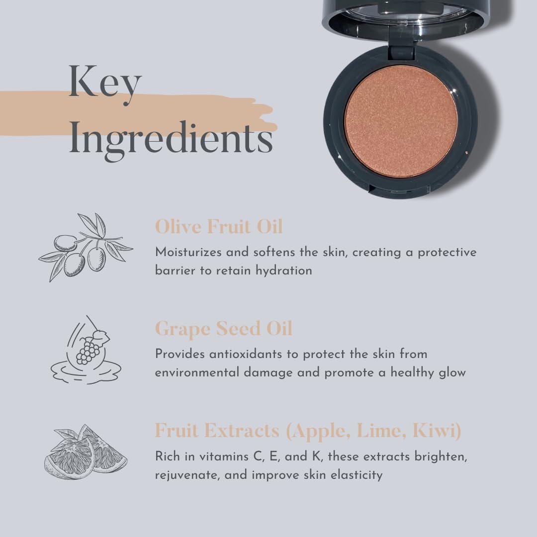 Cheek Envy Blush Powder - Vitamin & Antioxidant Infused, Long-Lasting Buildable Blush with Smooth Finish | Clean Beauty Makeup (0.88 oz) | Perfect for Day to Night Looks, Special Occasions & Natural Glow