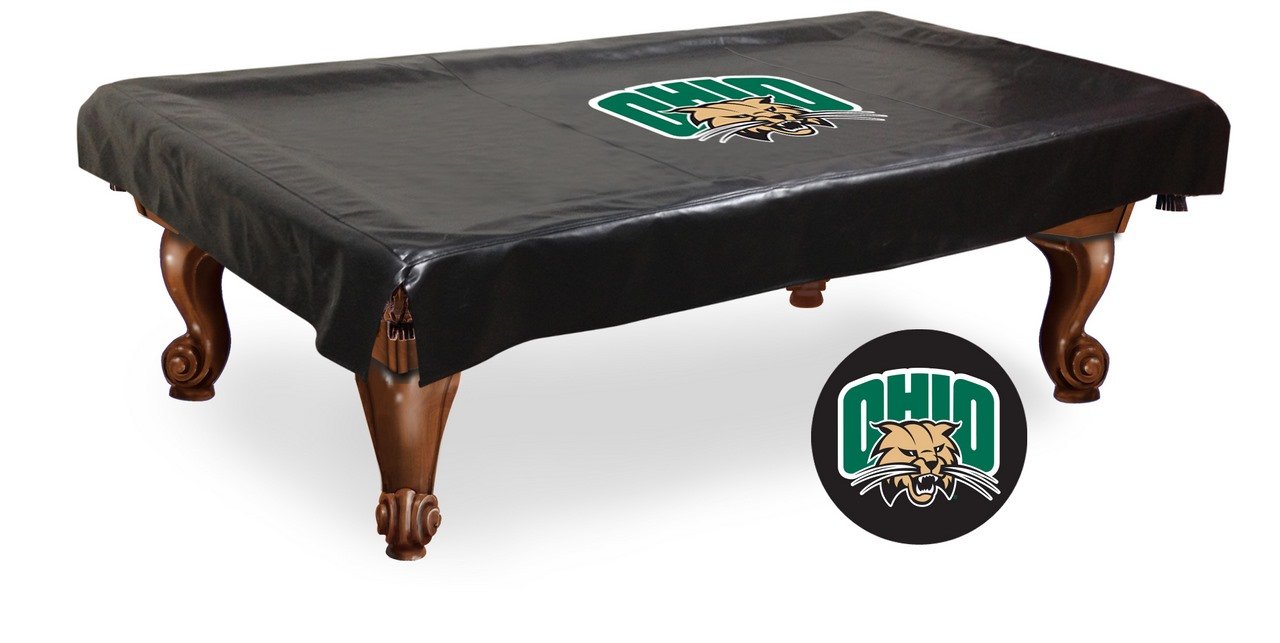 NCAA Ohio Bobcats Billiard Table Cover - Durable Pool Table Protector for Game Room, Sports Bar & Home Decor