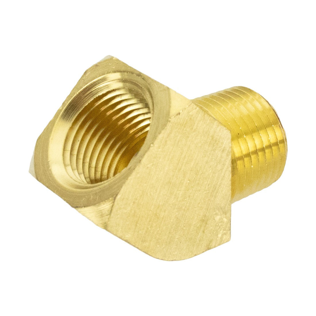 1/2 Inch NPT x 45° Street Elbow Brass Fitting - High Quality Brass Plumbing Connector for Water, Gas & Air Lines - Perfect for Plumbing, HVAC & Industrial Applications