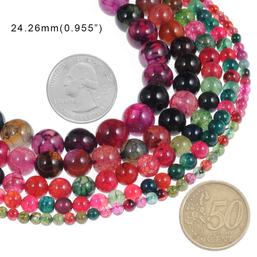 12mm Multi-Color Tourmaline Gemstone Round Loose Beads - Natural Crystal Energy Stone for Jewelry Making, DIY Crafts, Healing Bracelets & Necklaces (1 Strand 15
