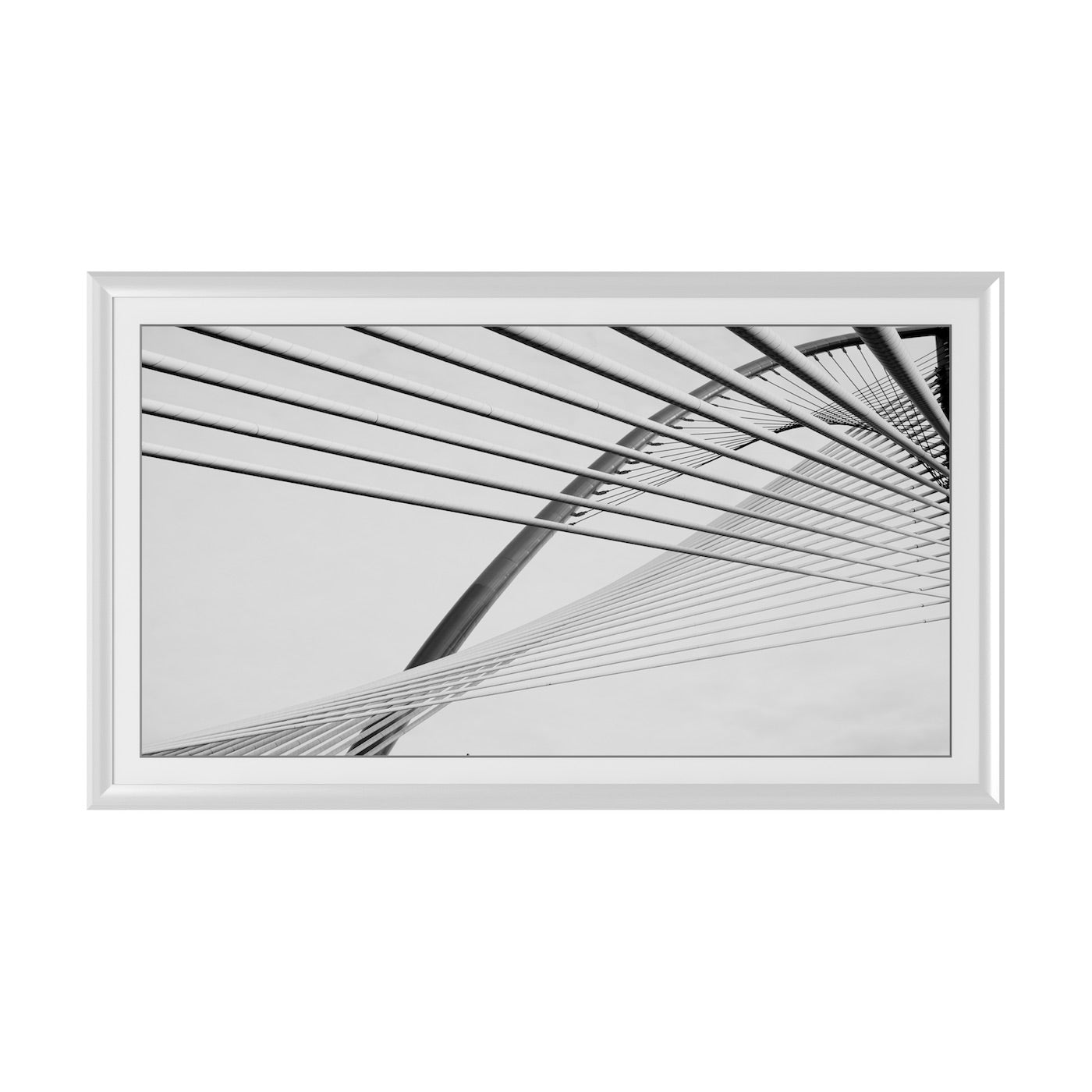 Samsung Frame TV Bezel - Pure White Alloy Prismatic Design for Modern Home Decor | Perfect for Living Room, Bedroom & Office Wall Mounting