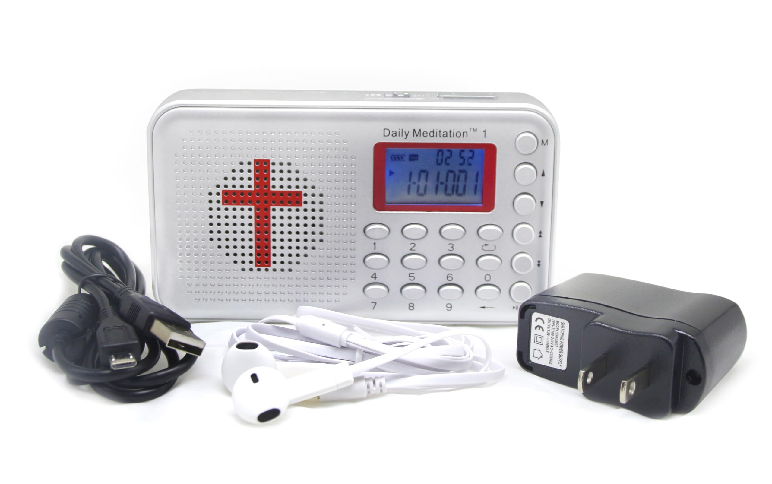 NRSV Dramatized Audio Bible Player - Portable Electronic Talking Bible with Charger & Headphones | New Revised Standard Version | Perfect for Daily Meditation, Travel, Commuting & Bedtime Listening