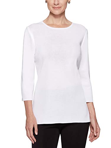 White 3/4 Sleeve Knit Tunic