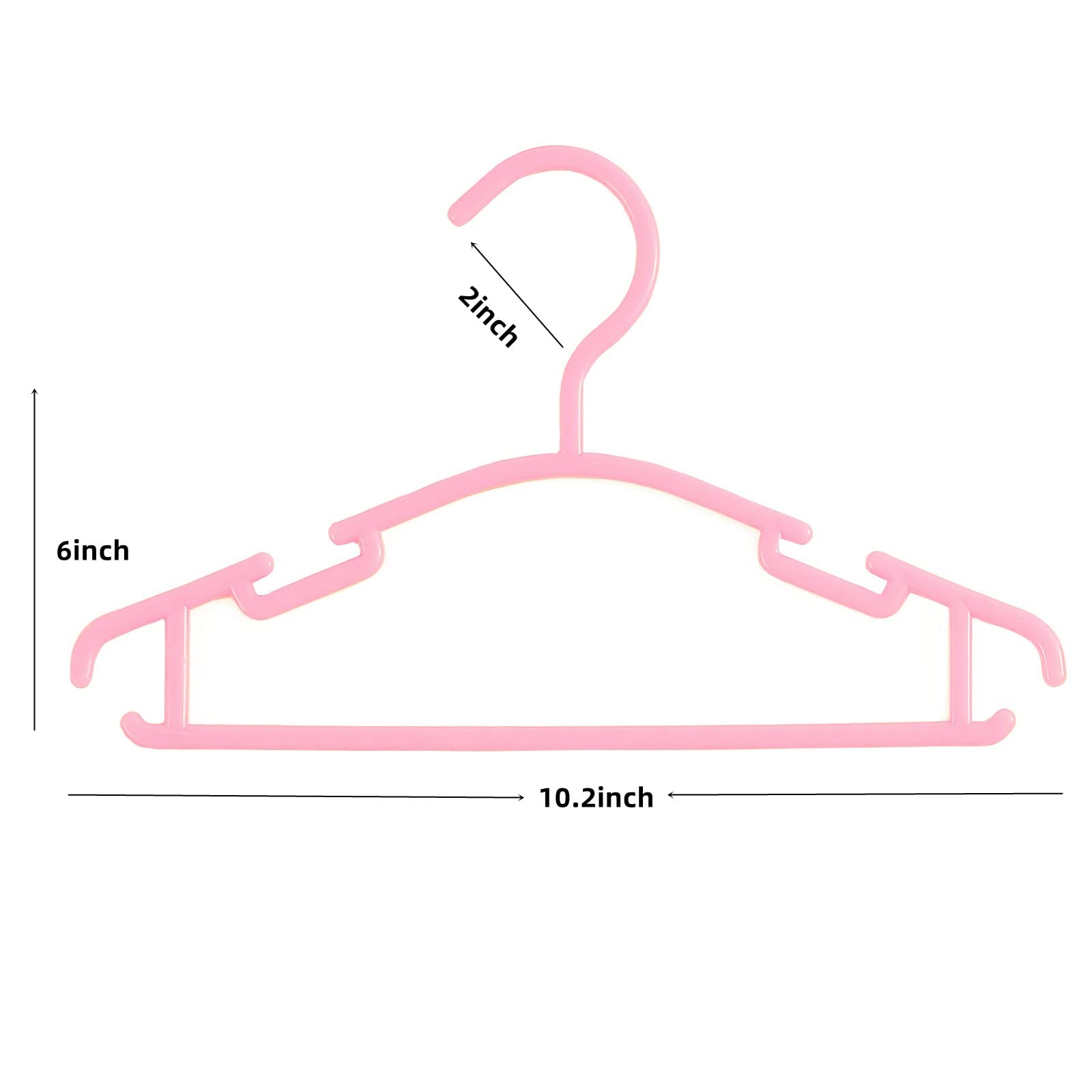 50 Pack Pink Baby Closet Hangers - Non-Slip Infant Clothes Hangers for Newborns, Toddlers & Kids - Ultra Thin Nursery Hangers for Girls & Boys - Perfect for Baby Shower Gifts & Organizing Small Clothes