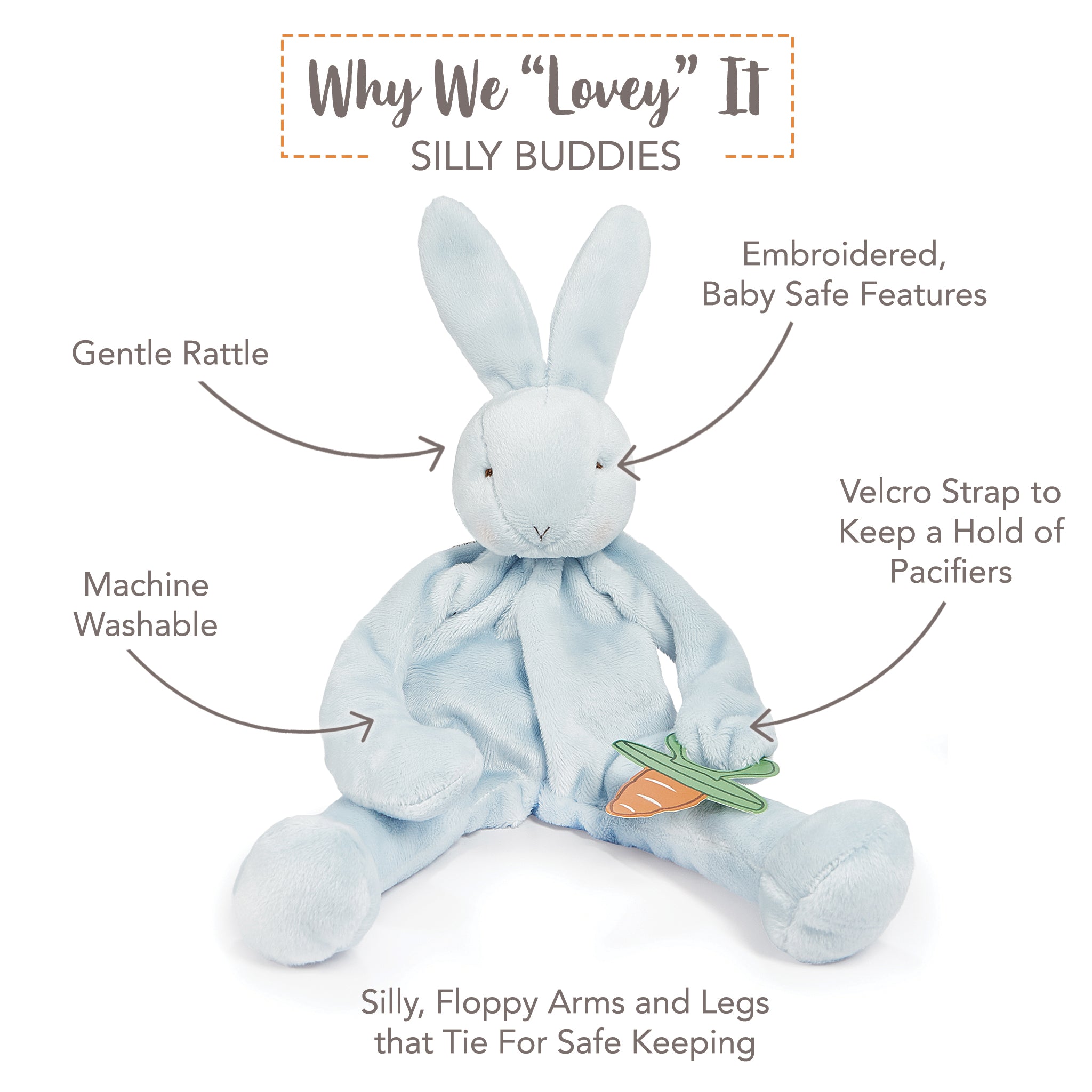 Go Go Baby! Bud Gift Set - Blue Baby Shower Present for Newborns & Toddlers - Perfect for Birthdays, Showers & Special Occasions