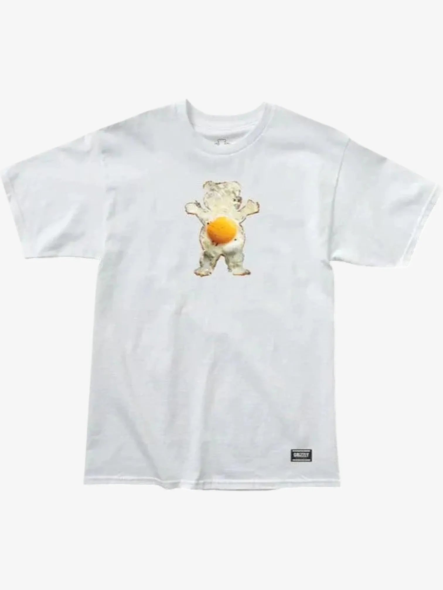 Grizzly Sunny Side Up White T-Shirt for Men - Soft Cotton Casual Tee - Perfect for Everyday Wear, Street Style & Outings