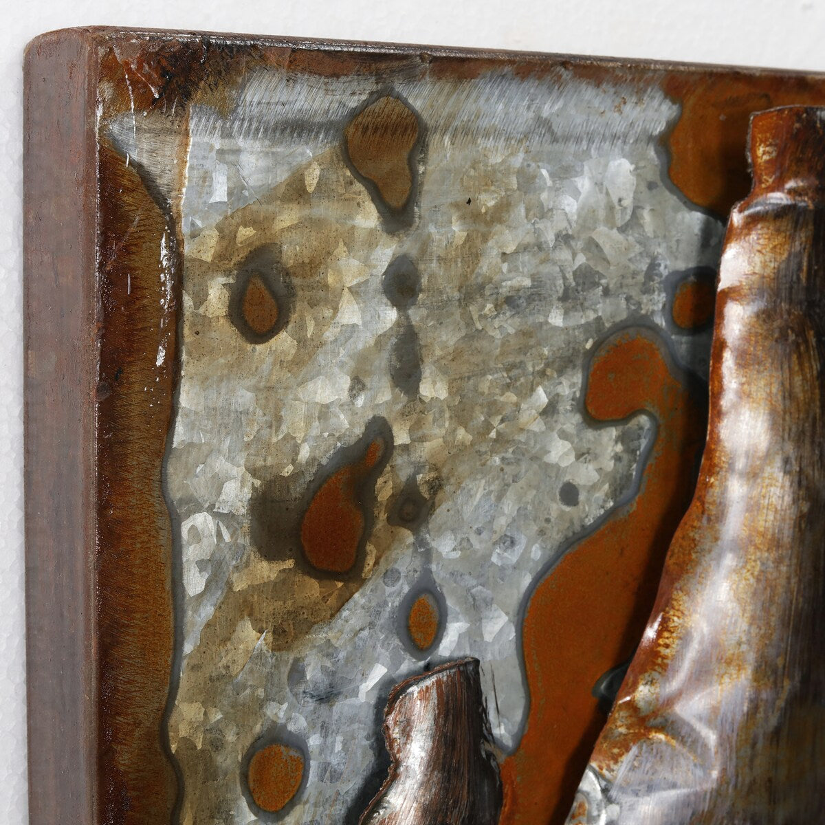 Hand-Painted 3D Mixed Media Wall Art - 5 O'Clock Design - Unique Iron Wall Decor for Living Room, Bedroom & Office - Perfect for Home & Office Décor