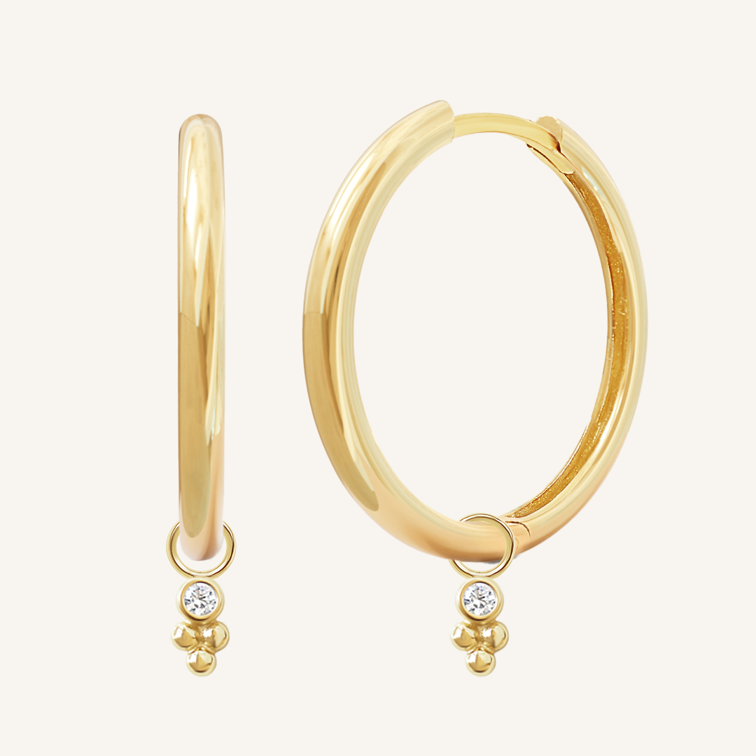 Clarity Plain Hoops - Minimalist Sterling Silver Hoop Earrings for Women, Everyday Wear & Special Occasions