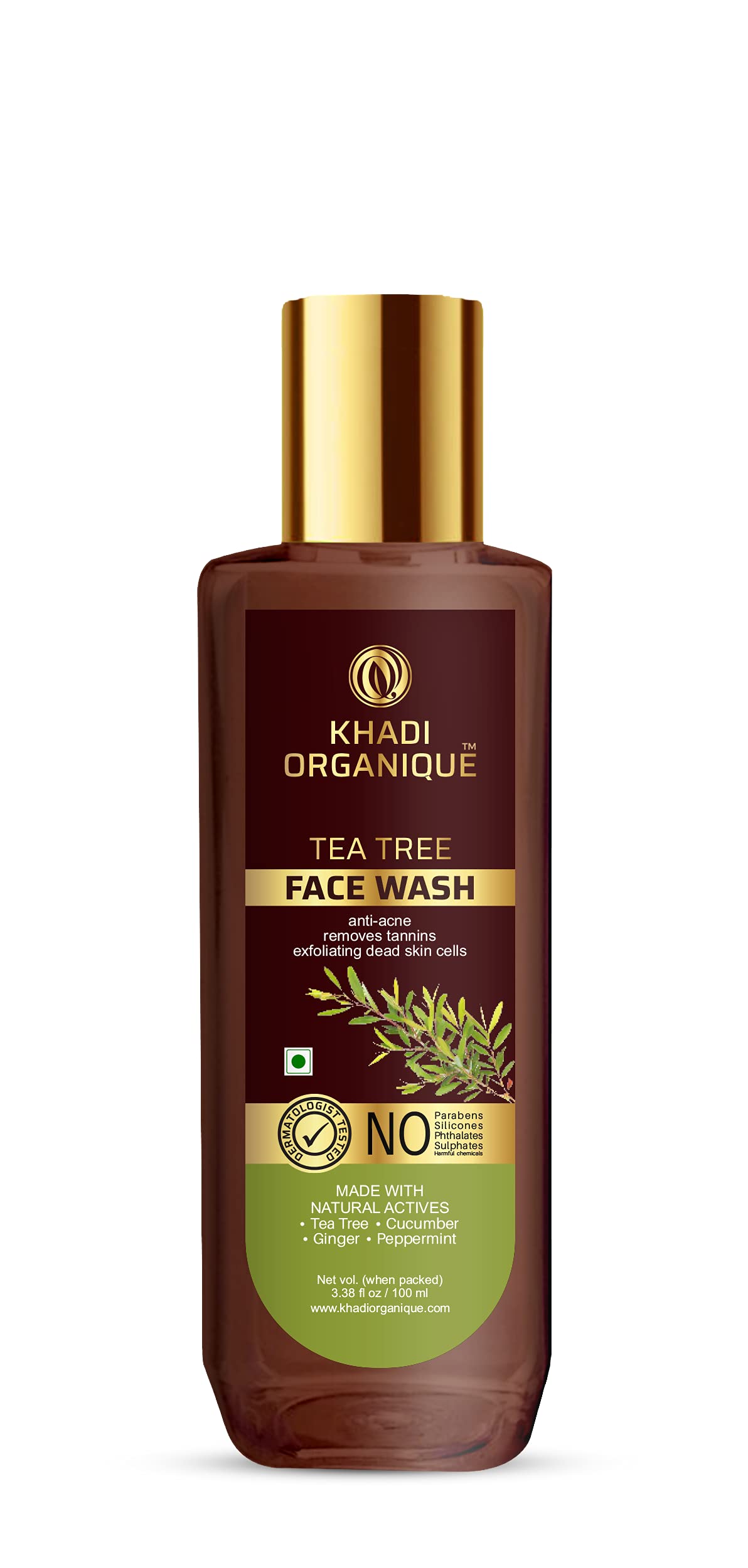 Khadi Organique Anti Dandruff & Acne Treatment Kit - Tea Tree Hair Shampoo 200ml + Tea Tree Face Wash 100ml (2-Pack) for Scalp Care & Clear Skin | Natural Ayurvedic Solution for Oily Scalp & Acne-Prone Skin