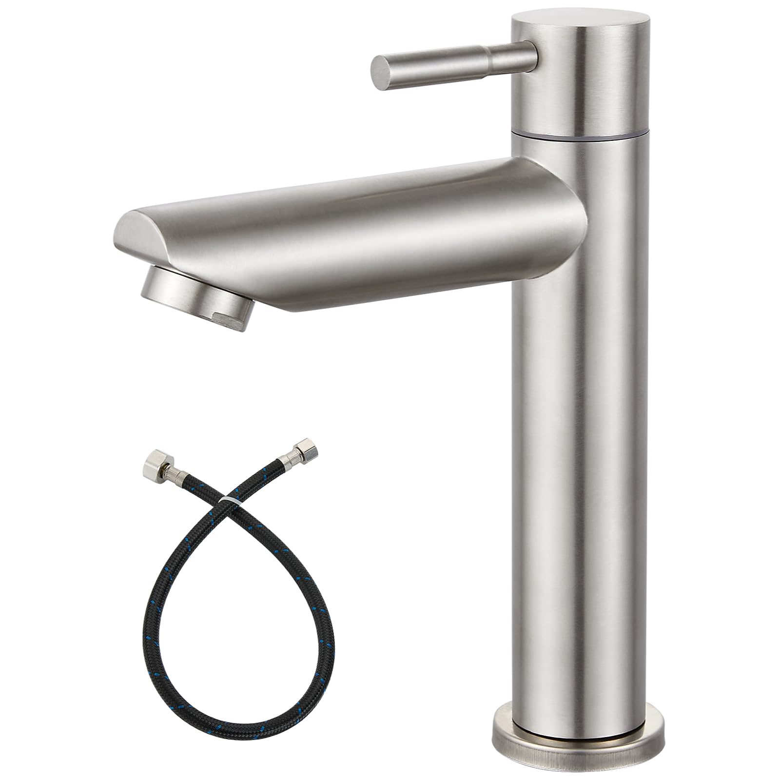 Stainless Steel SUS304 Single Handle Bathroom Sink Faucet for Cold Water - Perfect for Small Spaces & Powder Rooms