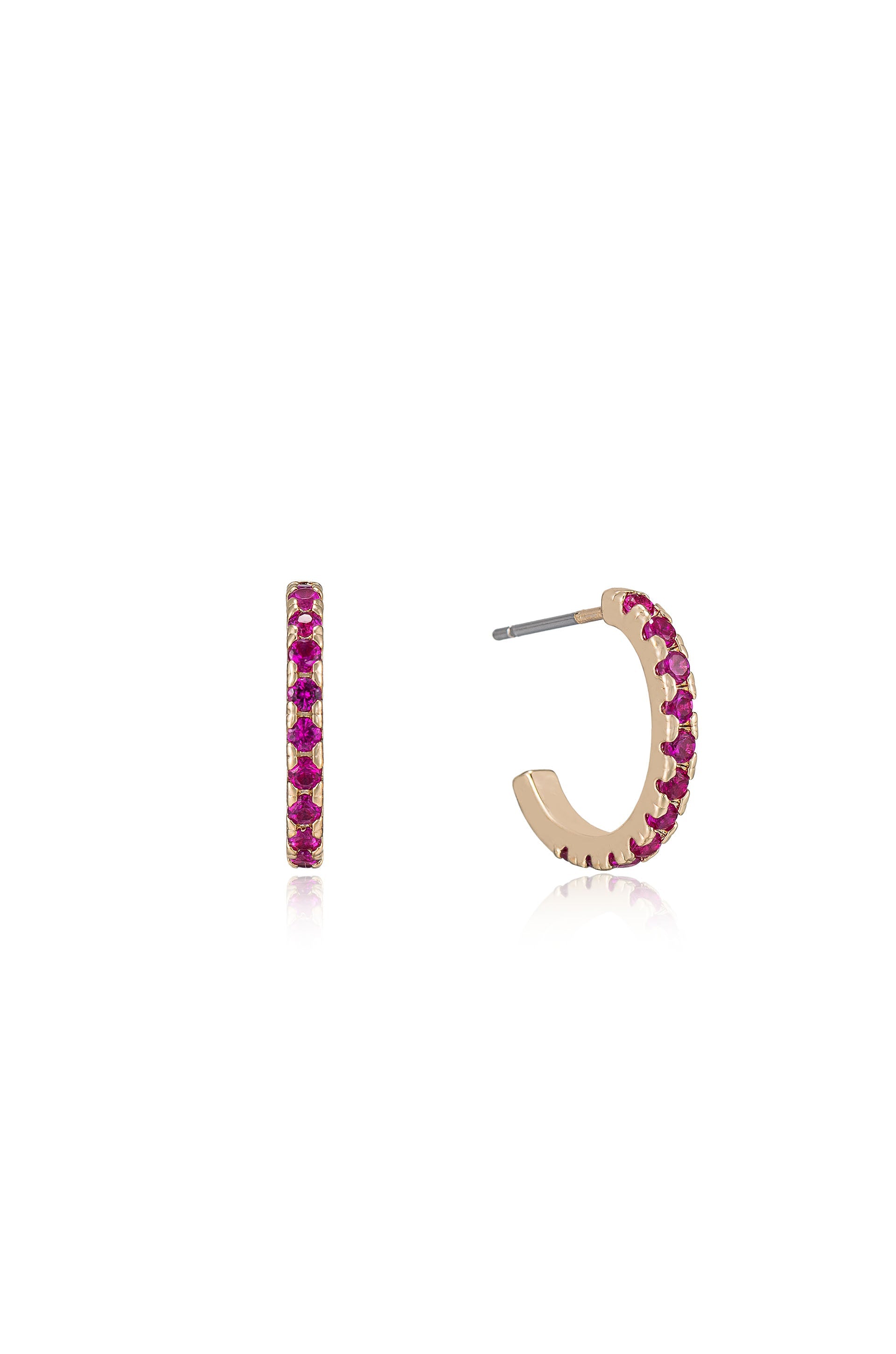Vibrant Crystal Huggie Earrings for Women - Trendy & Comfortable Hoop Earrings for Everyday Wear, Parties & Gifts