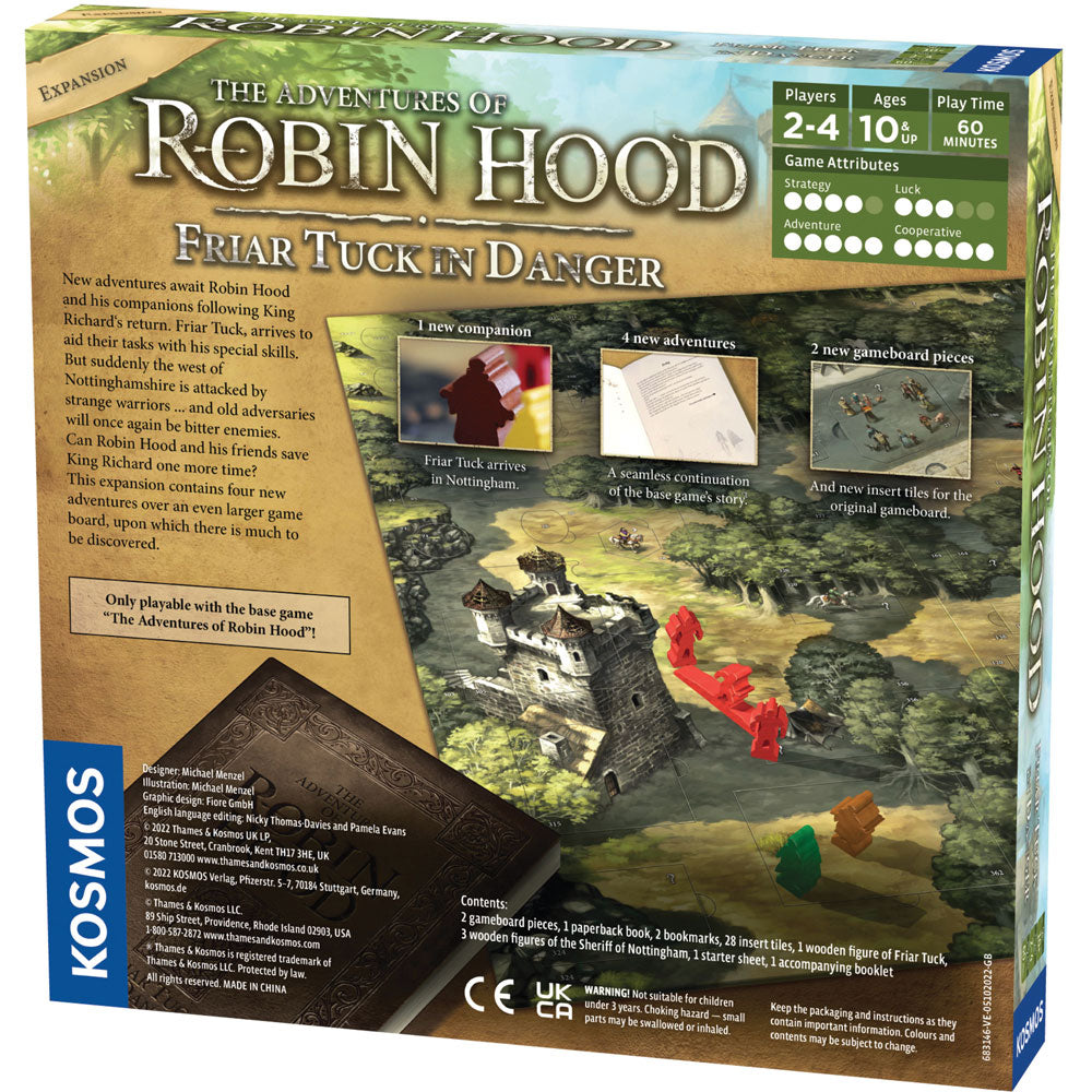 Robin Hood: Friar Tuck in Danger Expansion Board Game - Medieval Adventure Strategy Game for Family Game Night & Group Play