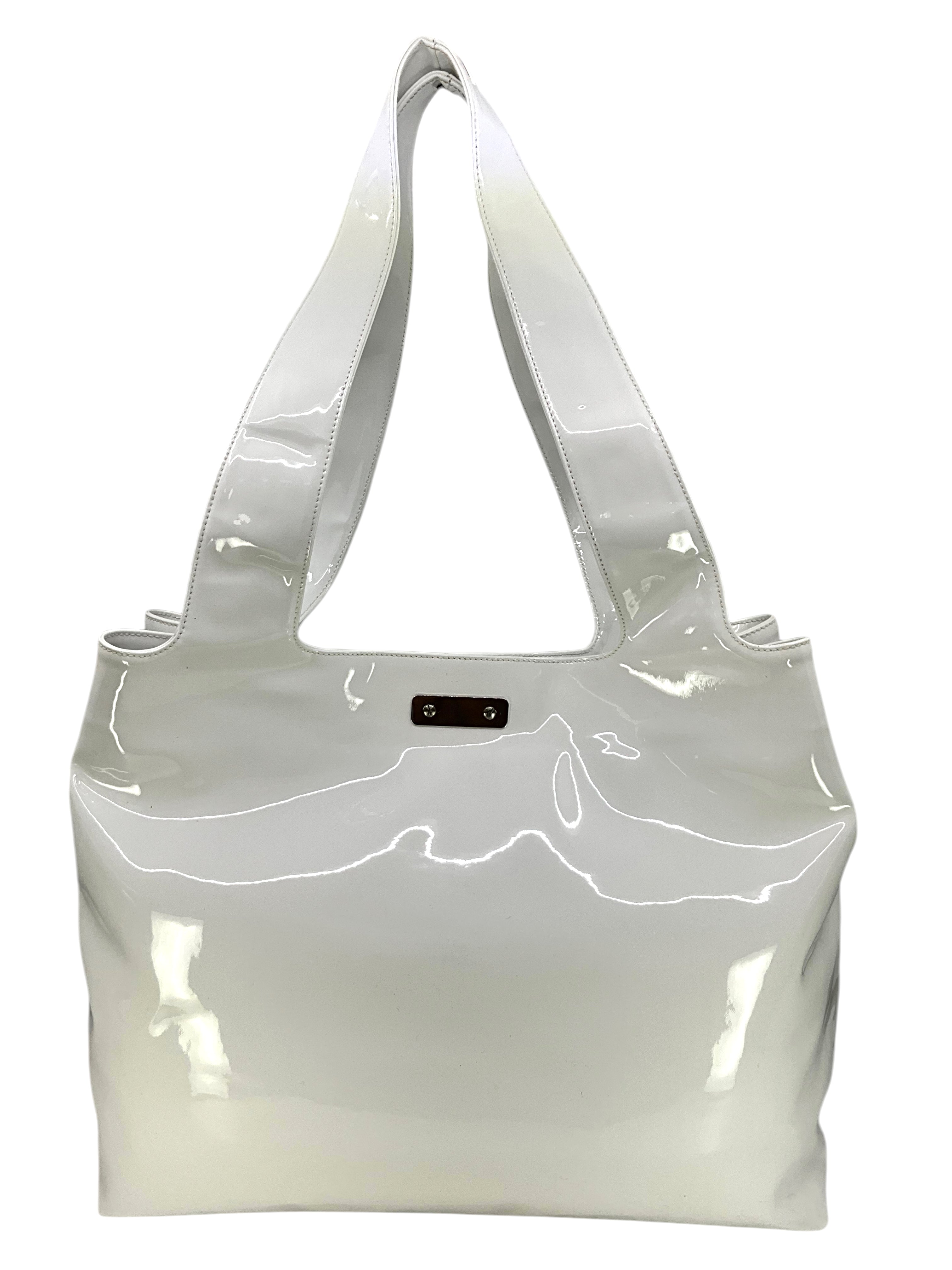 Salvatore Ferragamo Large Gancini Patent Leather Tote Bag for Women | Luxury Designer Handbag for Work, Travel & Everyday Use