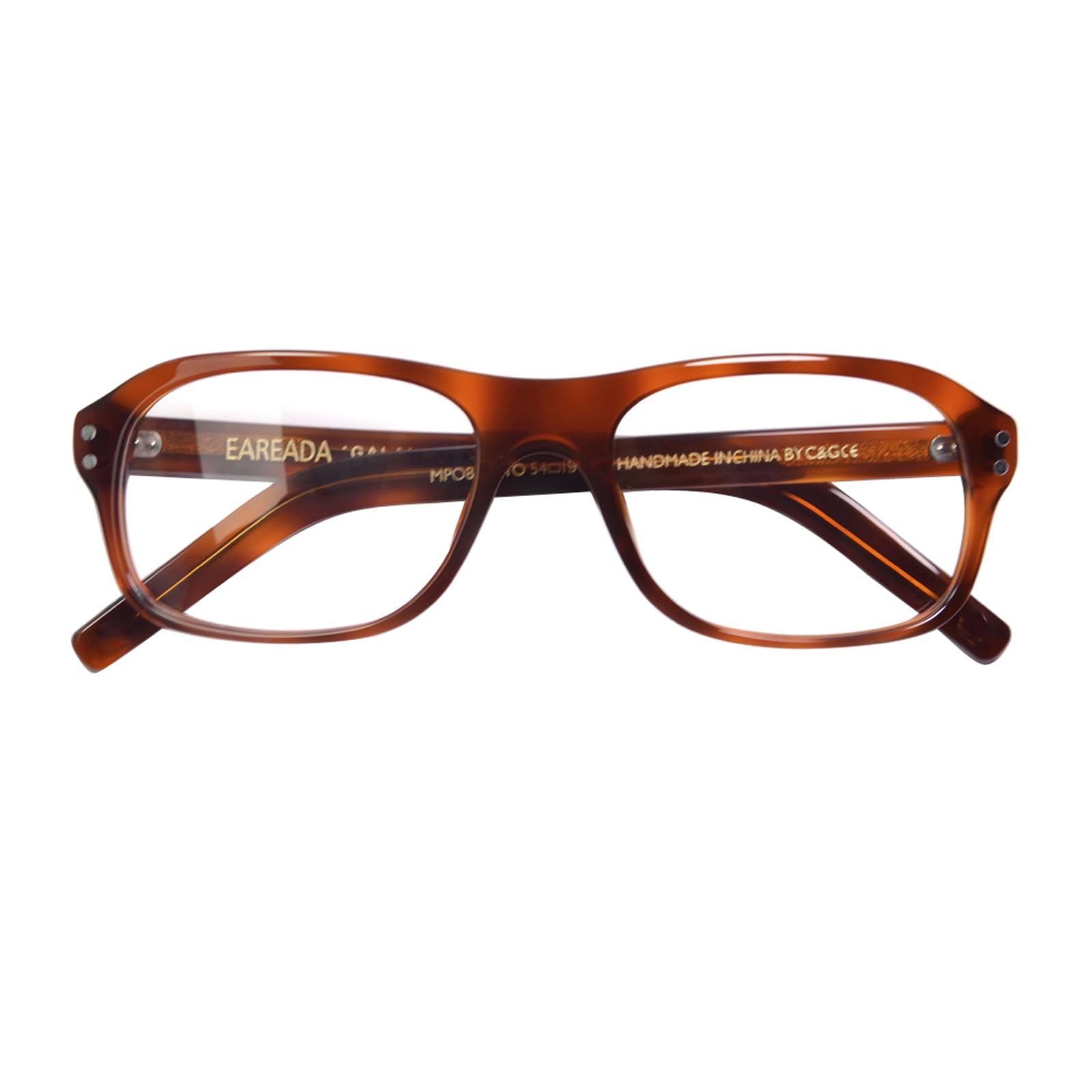 Vintage Square Eyeglasses for Men - Kingsmen Style Acetate Frame Clear Lens Glasses MPO847DTO - Perfect for Retro Fashion, Cosplay & Everyday Wear
