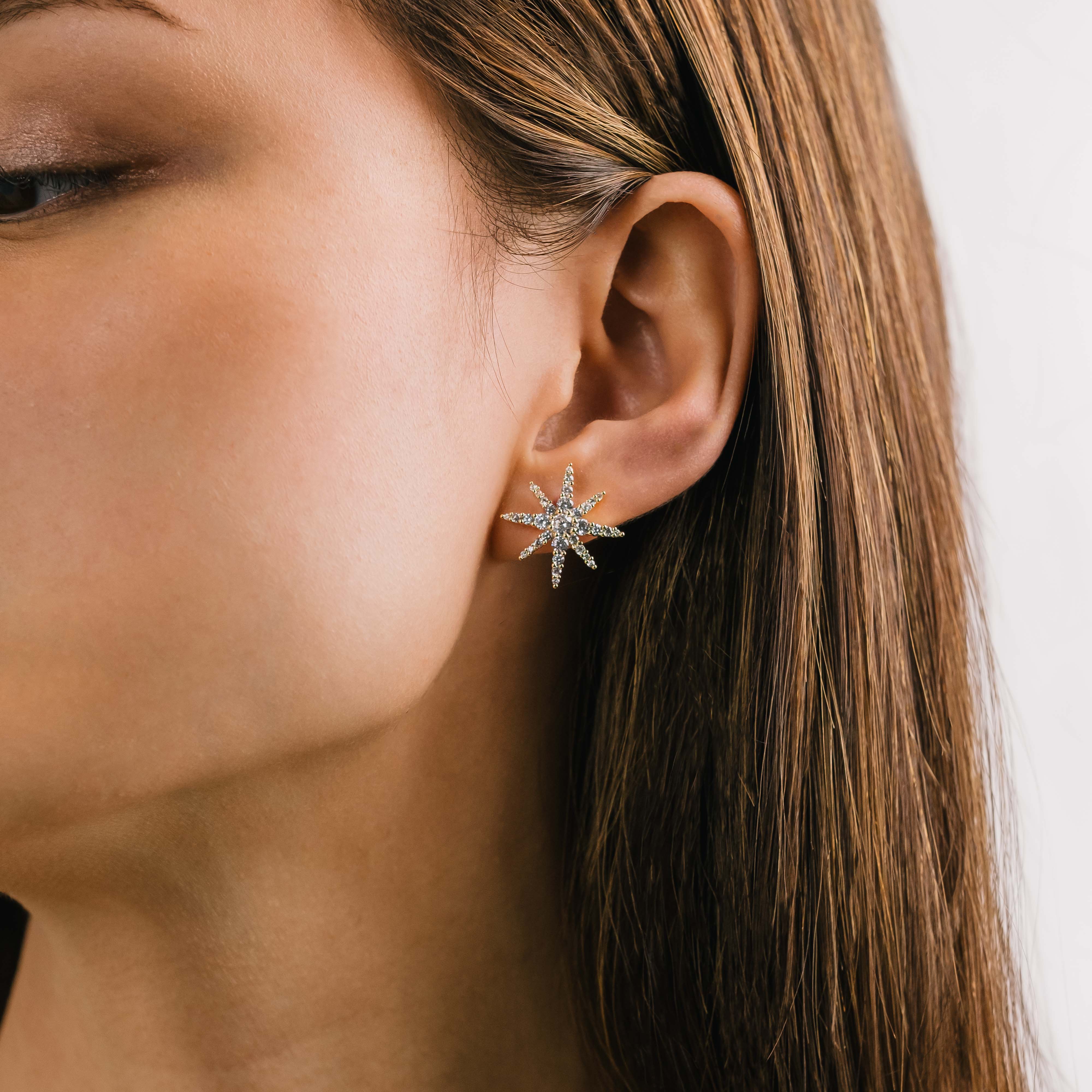 Etoile Silver Star Stud Earrings for Women - Dainty & Elegant Jewelry for Everyday Wear, Parties & Gifts