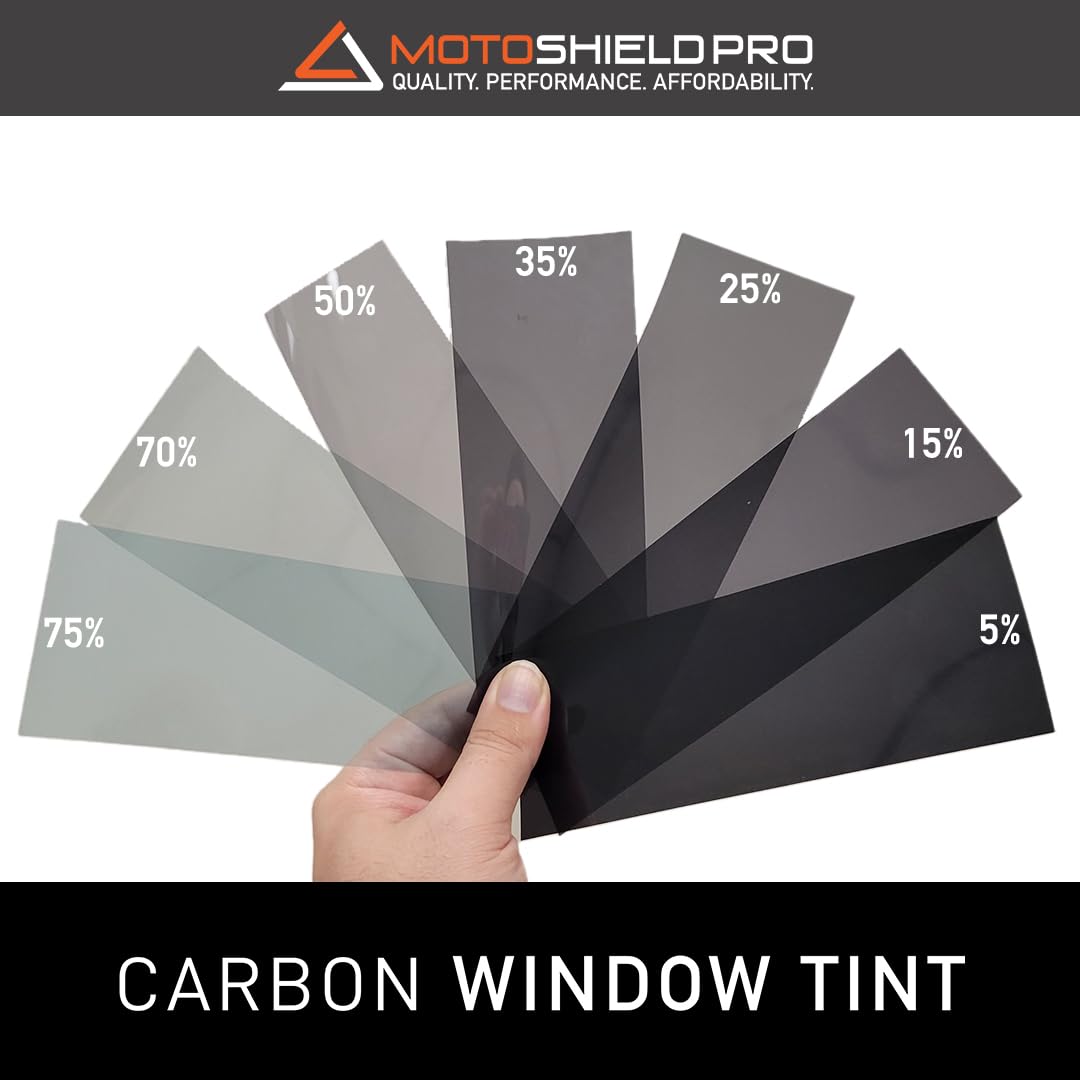 DIY-MotoShield Pro Premium Precut Carbon Car Window Tint Kit - Blocks 99% UV for All Side & Rear Windows | Heat & Glare Reduction for Cars & Coupes | Easy DIY Installation for Sun Protection & Privacy