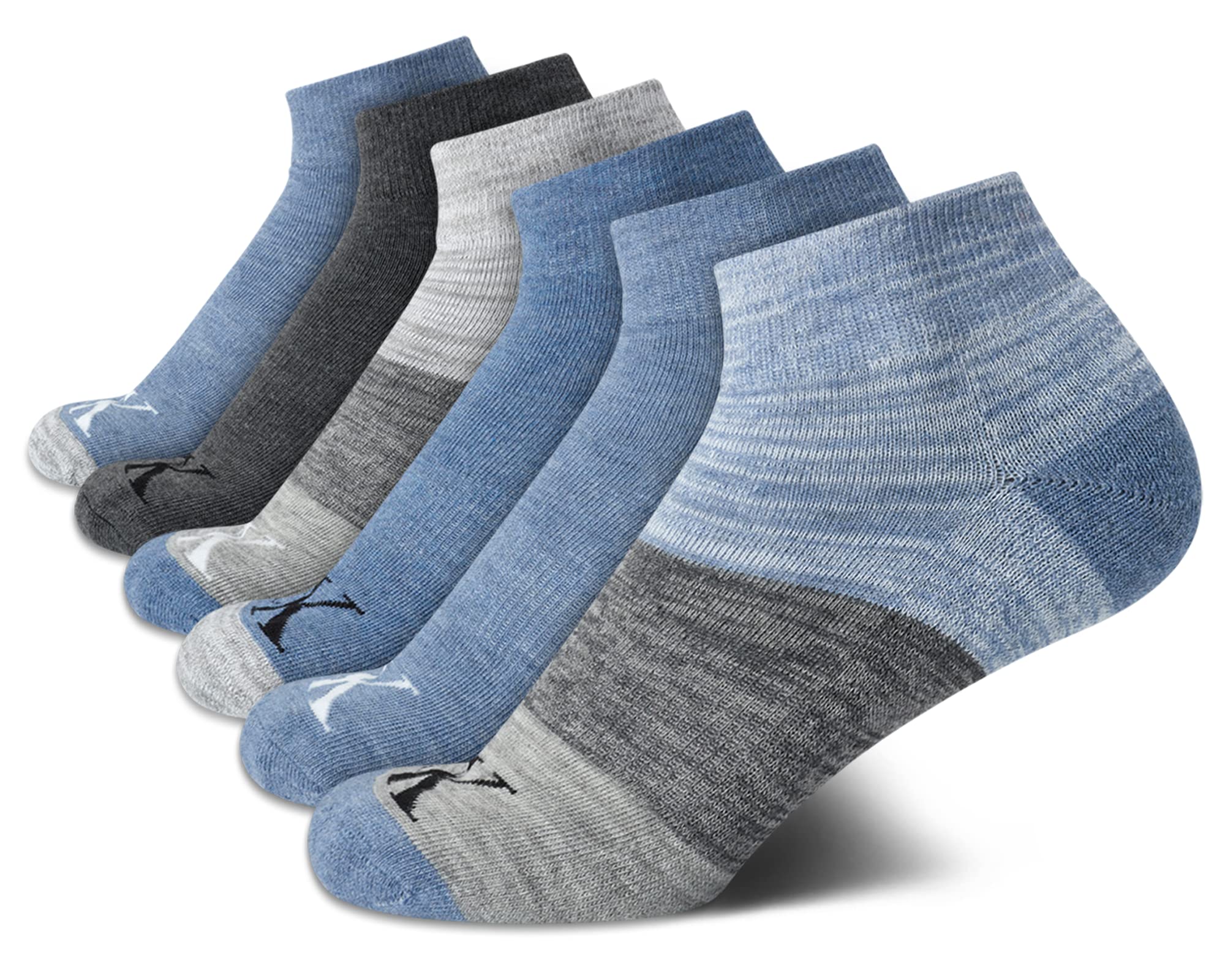 Calvin Klein Women's Quarter Socks - 6 Pack Cushioned Athletic Ankle Socks for Running, Gym & Everyday Wear - Breathable Comfort Socks for Women (Size 4-10) - Perfect for Workouts, Yoga & Casual Outfits