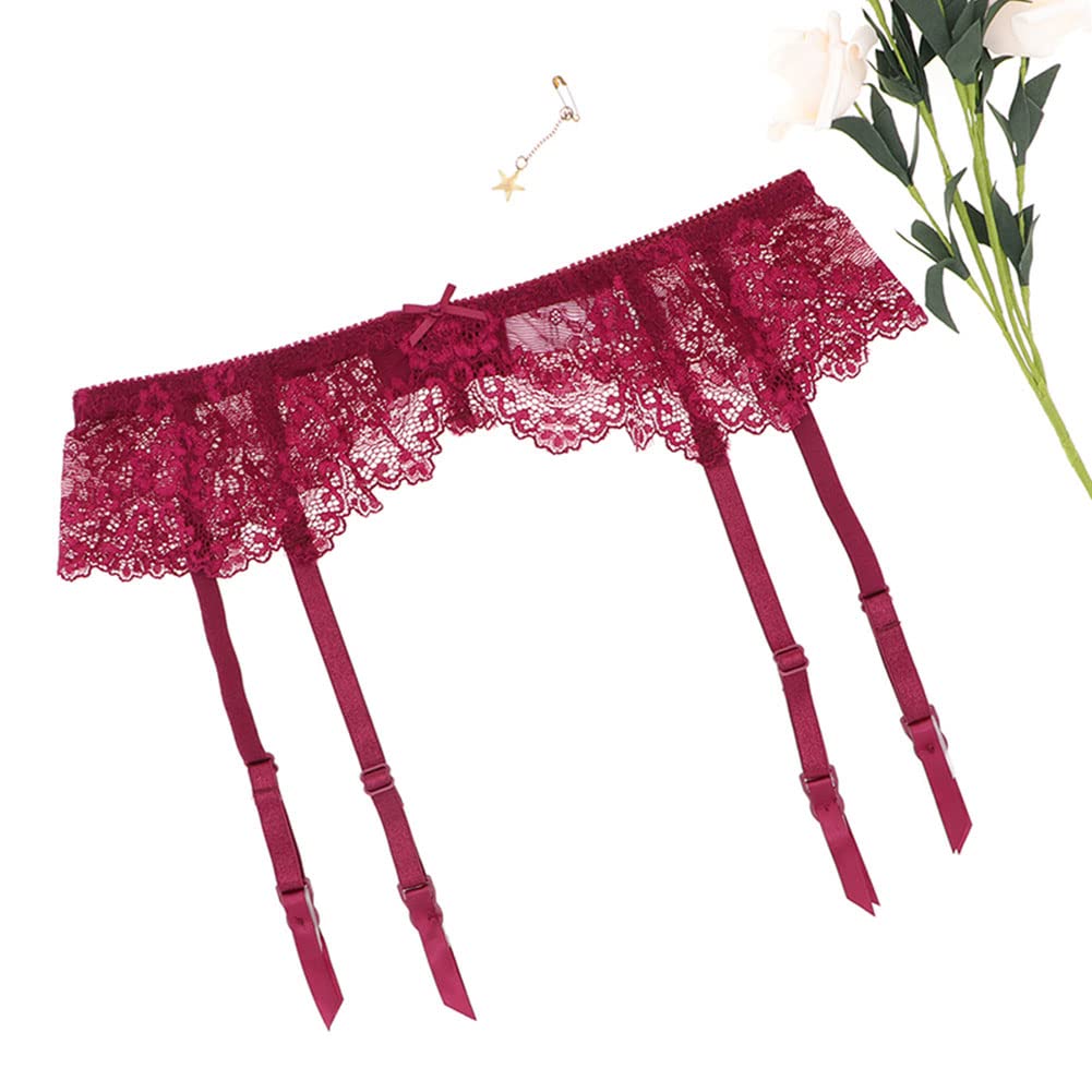 Sexy Lace Garter Belt for Women - Adjustable Thigh High Stockings Holder - Perfect for Bridal Lingerie, Boudoir Photography & Romantic Nights