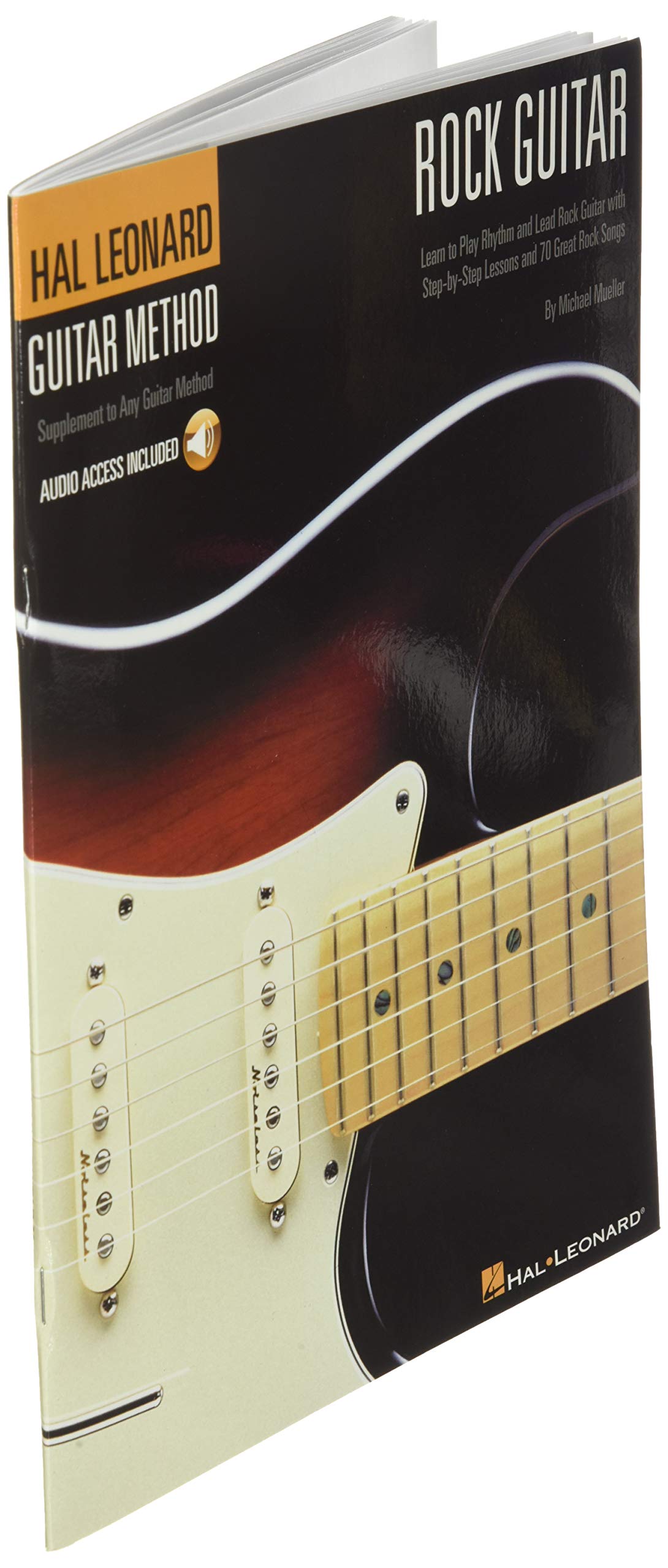 Hal Leonard Rock Guitar Method Book with Online Audio - Learn Rock Guitar Techniques & Songs | Perfect for Beginners & Intermediate Players