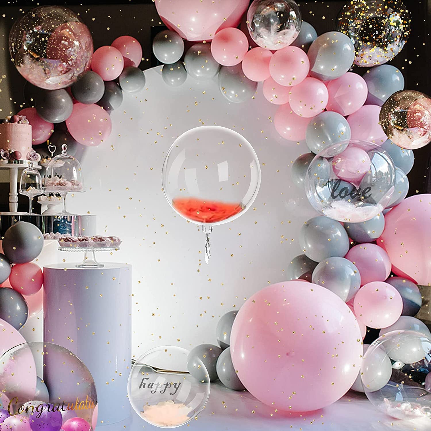 16 Pcs Clear Bobo Balloons 24 Inch - Transparent Bubble Balloons Large Round Balloons Set for LED Lights, Birthday, Christmas, Wedding Party Decorations - Indoor & Outdoor Use for Events, Photo Backdrops, and Celebrations