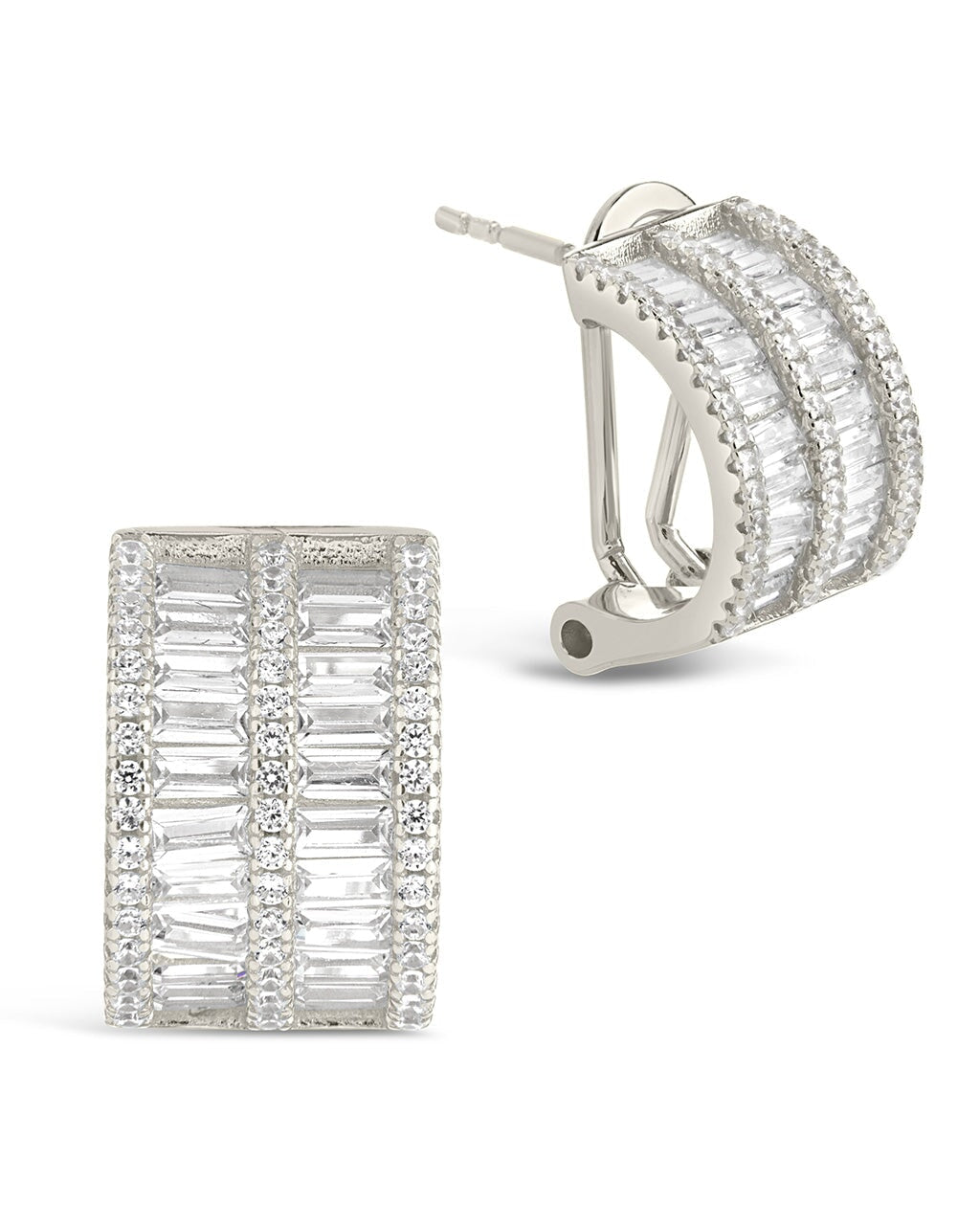 Serena CZ Hoop Earrings for Women - 925 Sterling Silver Cubic Zirconia Huggie Hoops | Perfect for Everyday Wear, Parties & Gifts