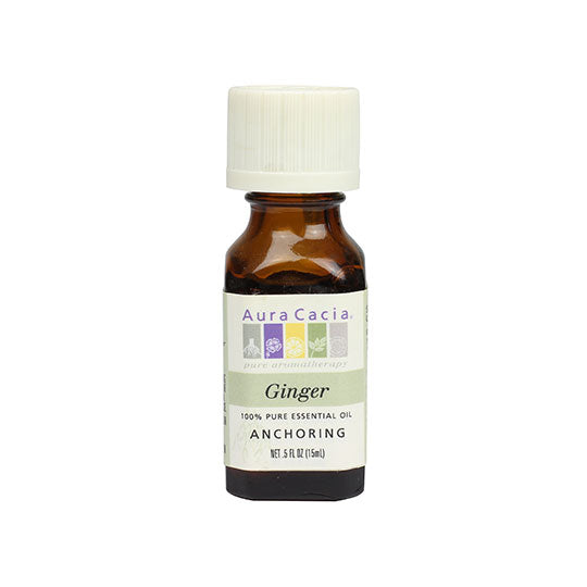 Pure Ginger Essential Oil .5 oz (15ml) - 100% Natural & Therapeutic Grade for Aromatherapy, Massage & DIY Skincare