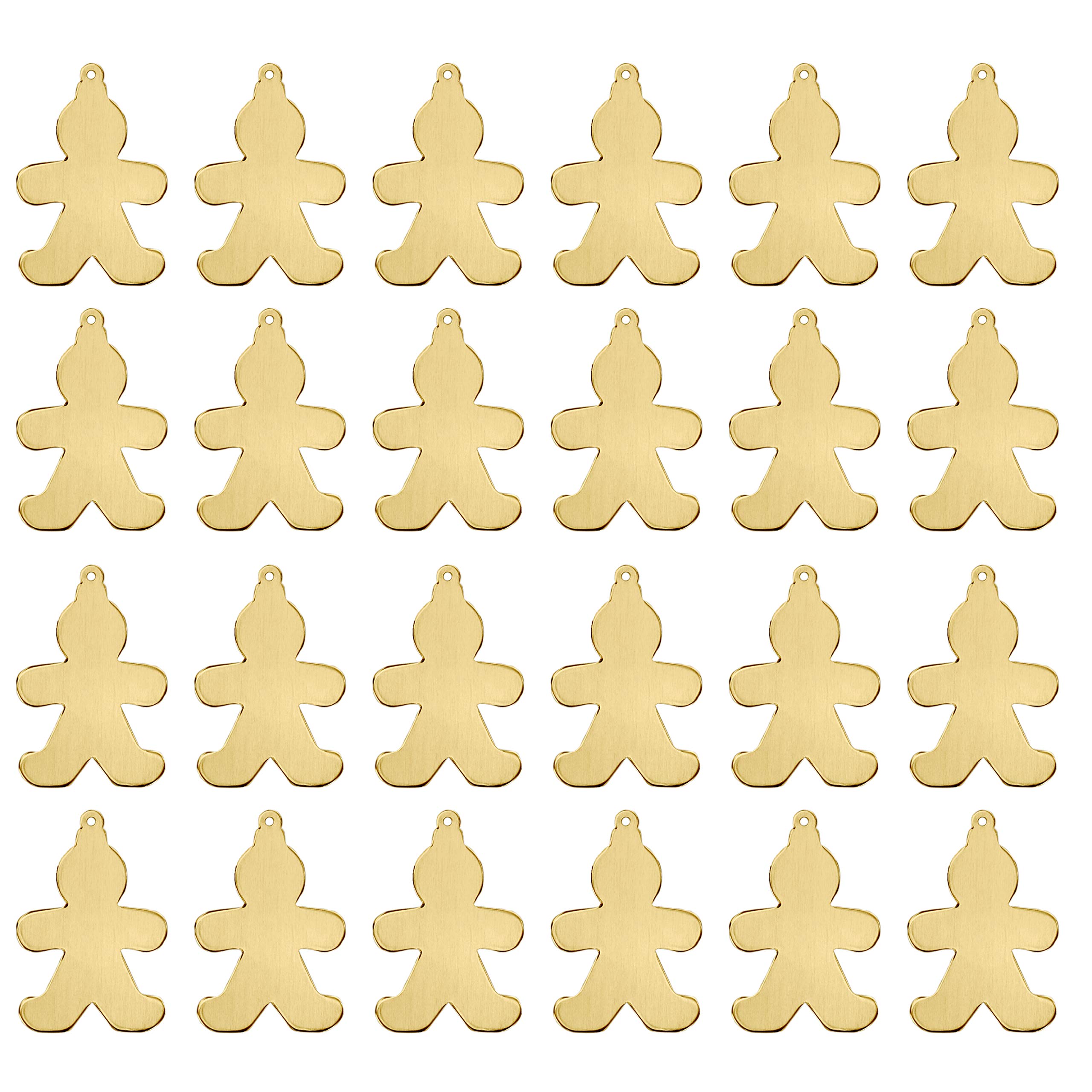 ImpressArt Mini Holiday Ornament Metal Stamping Blanks Kit - DIY Christmas Craft Supplies for Gingerbread Man Decorations, Brass Jewelry Making & Handmade Gift Projects (Perfect for Tree Decorations, Holiday Parties & Festive Home Decor)