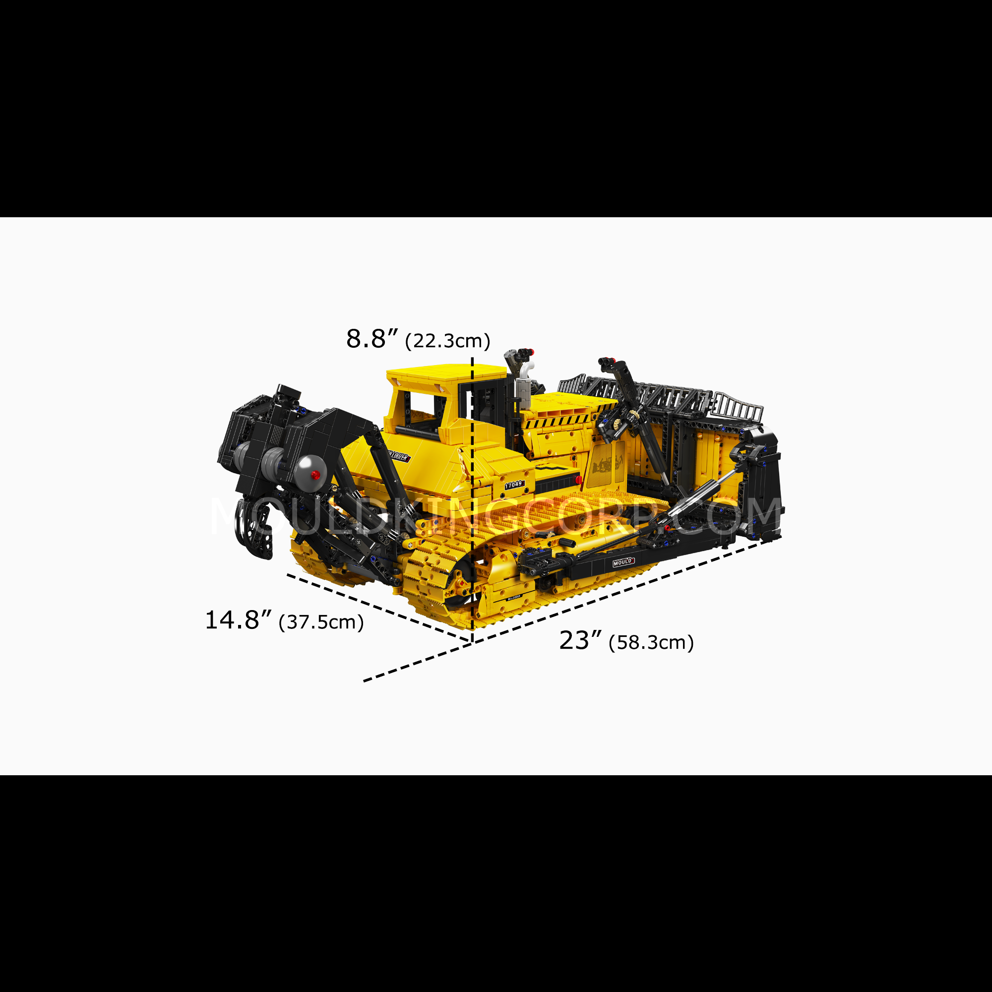 MOULD KING 17049 Liebherr PR766 Remote Control Bulldozer Building Blocks Set - 3568 Pieces STEM Construction Toy for Kids & Adults | DIY Engineering Model, Birthday Gift, Collector's Item | Playtime, Home Decoration, Educational Activity
