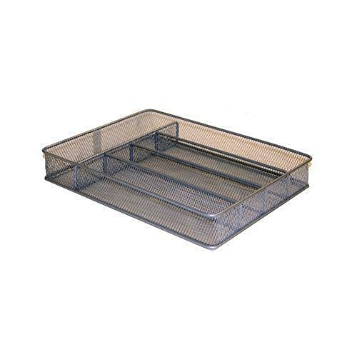 Metal Mesh Cutlery Tray - Small Kitchen Utensil Organizer for Drawers | Honey Can Do Brand | Perfect for Silverware, Spoons, Forks & Knives Storage | Ideal for Kitchen Drawer Organization & Space Saving