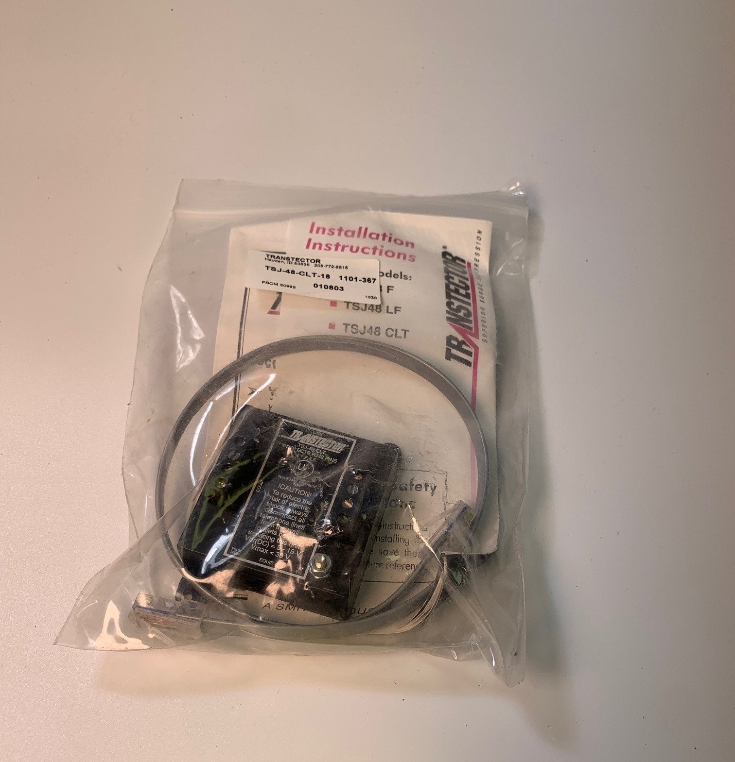 Transtector TSJ 48 CLT 18 Surge Protector - 48VDC Industrial Grade Surge Protection Device for Telecom & Network Equipment - Perfect for Data Centers, Power Systems & Communication Towers