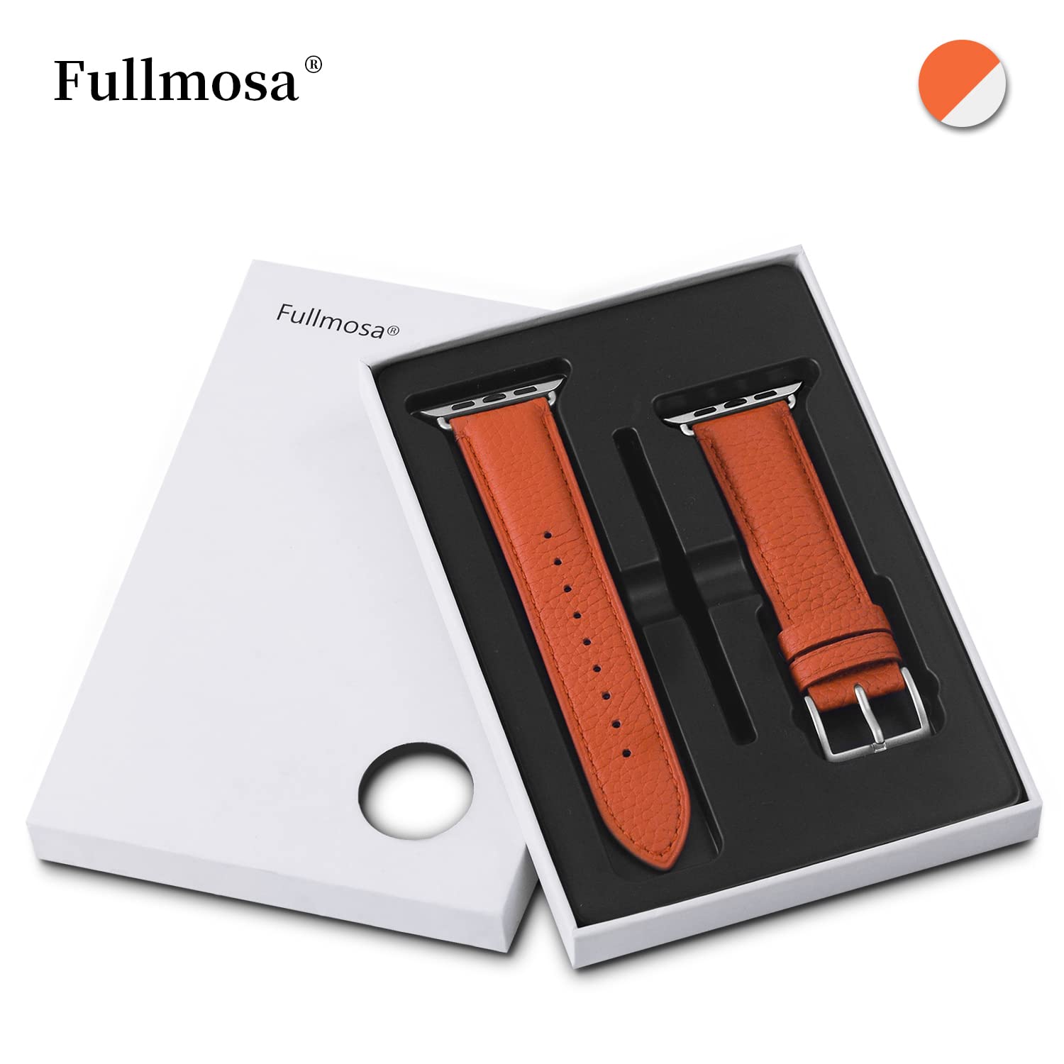 Fullmosa Genuine Leather Apple Watch Bands Compatible with Series 9/8/7/6/5/4/3/2/1/SE/Ultra 2 (38mm 40mm 41mm 42mm 44mm 45mm 49mm) - Stylish Replacement Strap for Women - Perfect for Work, Date Night & Formal Occasions