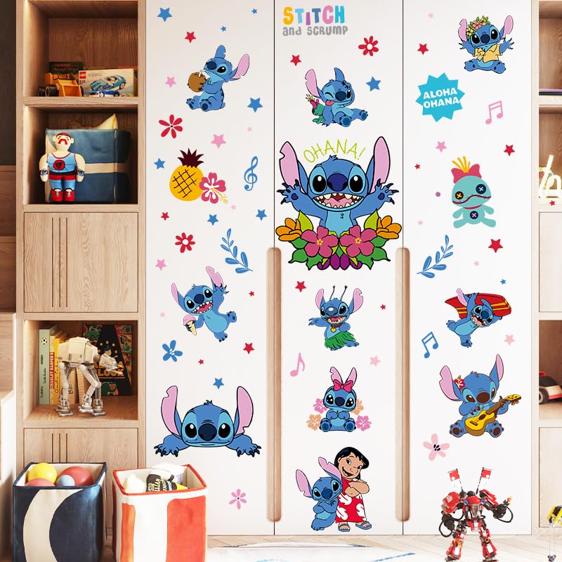 Kids Wall Stickers - Cartoon Character Removable Decals for Nursery, Bedroom & Playroom | DIY Home Decor by HeyAlpha | Perfect for Girls' Rooms & Living Room Wall Art