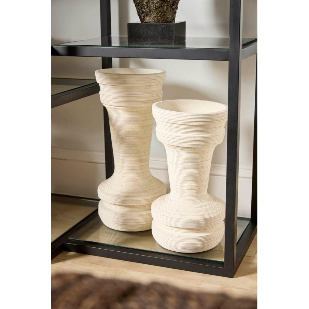Cyan Design 11560 Taras Vase - White Ceramic Medium Size Home Decor for Living Room, Dining Table, Wedding Centerpiece
