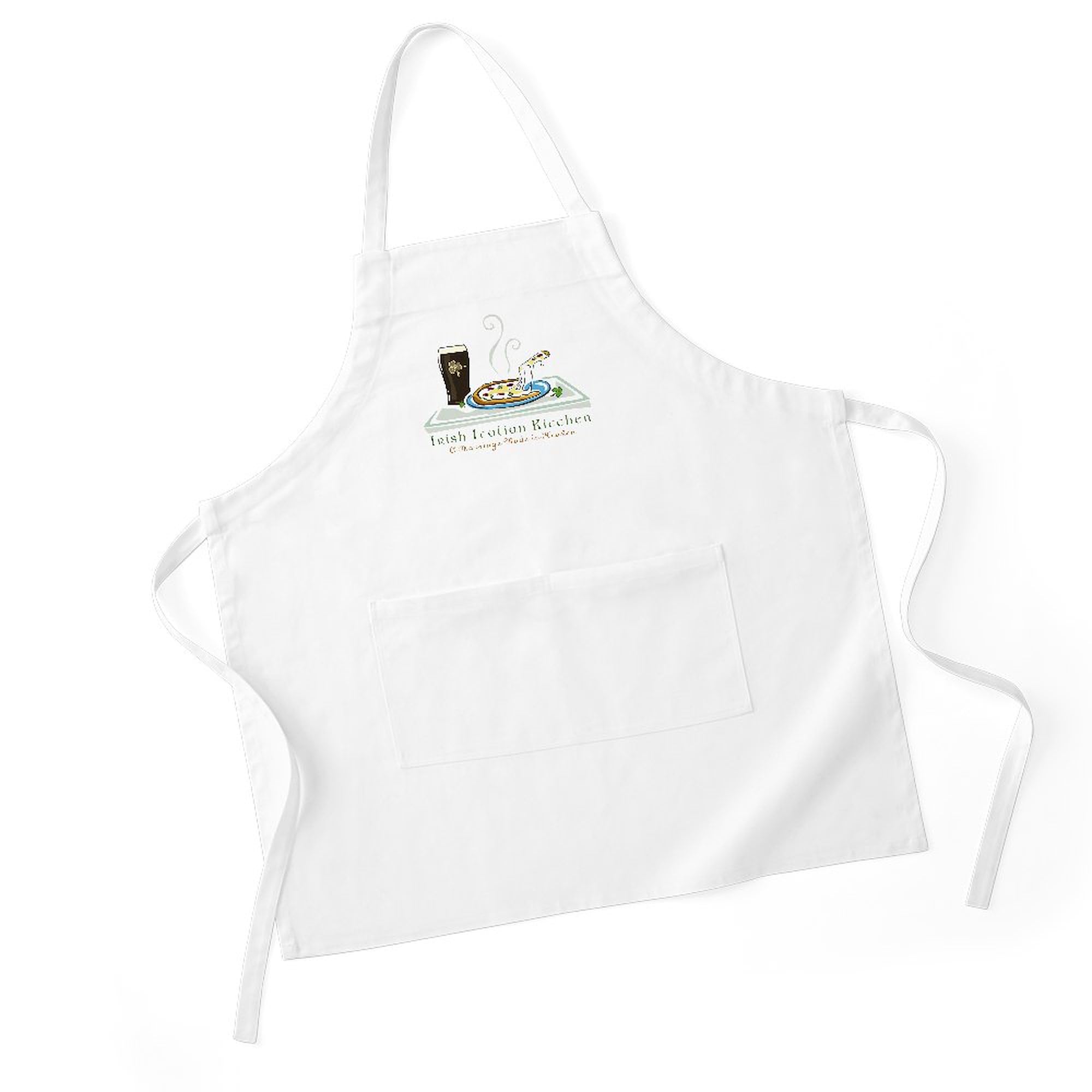 Irish Italian Kitchen Apron with Pockets - Adjustable BBQ Grilling & Baking Apron for Men & Women - Perfect for Cooking, Baking, Outdoor Grilling & Hosting Parties