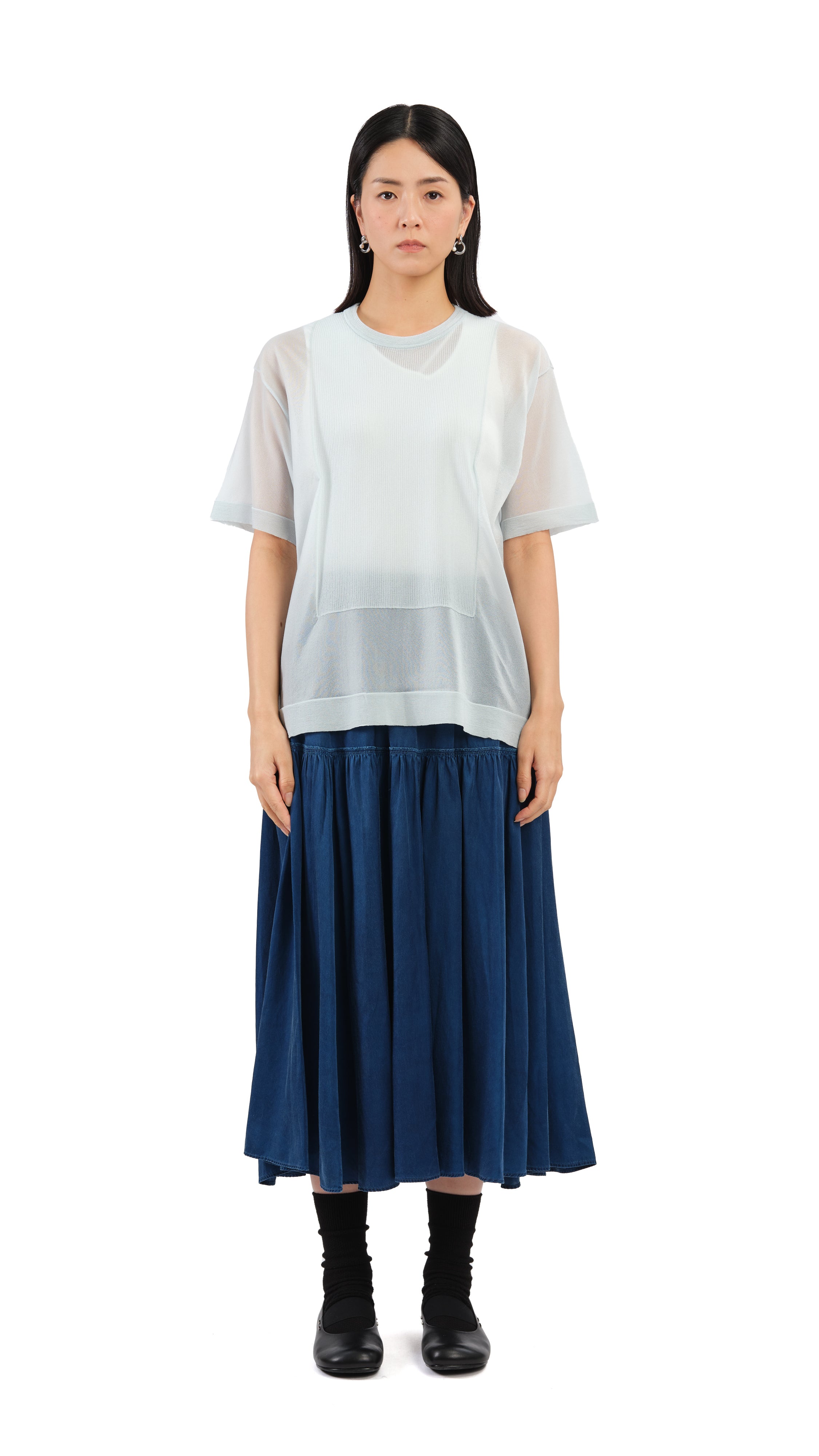 Breathable Sheer Knit Tee for Women - Soft Lightweight Summer T-Shirt - Perfect for Casual Outfits, Layering & Beach Wear