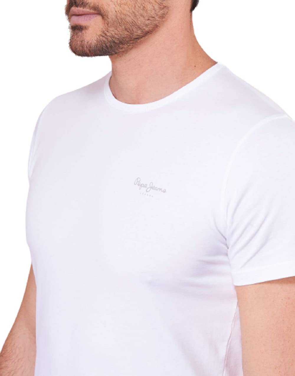 Pepe Jeans Men's Basic T-Shirt - Soft Cotton Crew Neck Casual Tee for Everyday Wear | Perfect for Street Style, Lounge & Weekend Outfits