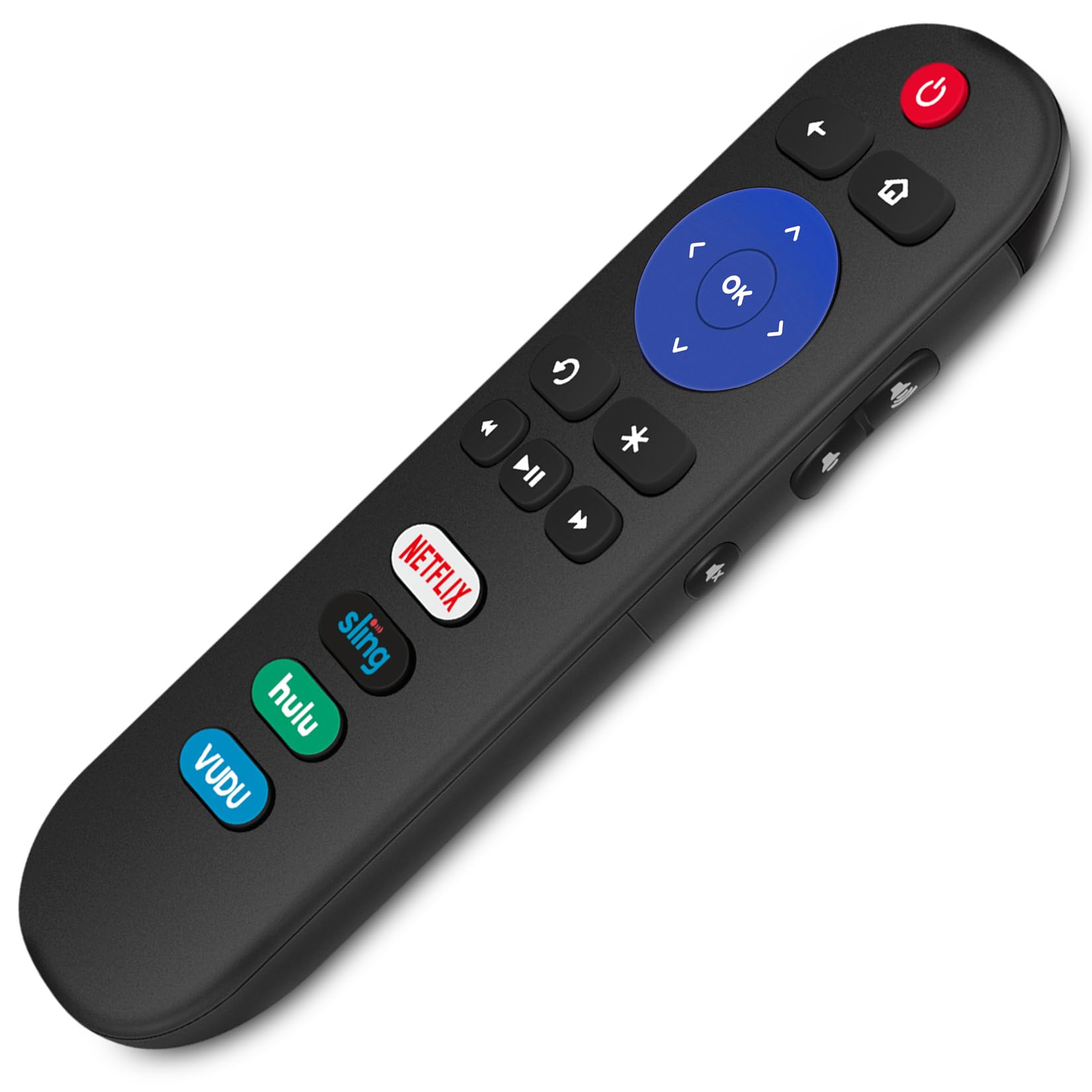 Universal Replacement Remote Control for TCL/Hisense/Onn/Insignia Roku TVs - Also Compatible with Sharp, Element, Westinghouse, Philips, JVC, RCA, Hitachi & Sanyo - Perfect for Home Entertainment & Smart TV Control