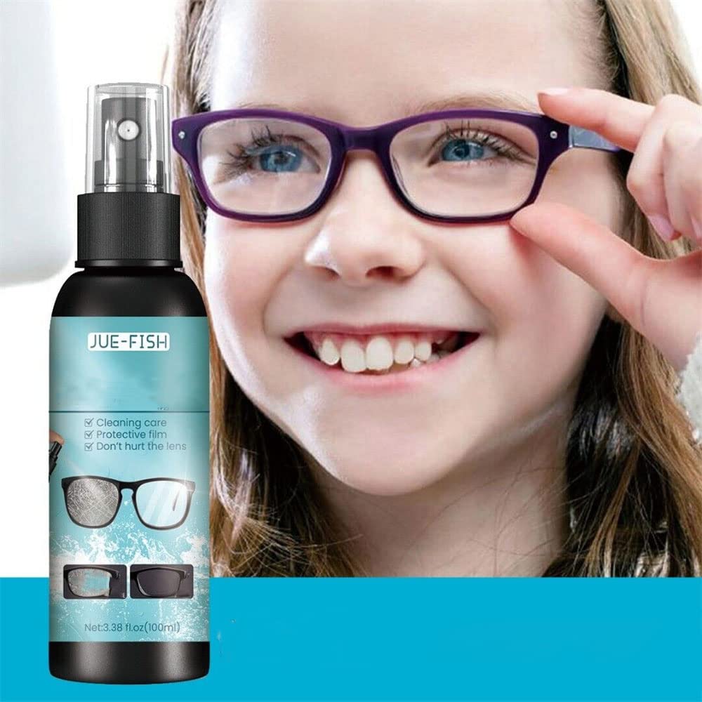 2022 New High Concentration Lens Cleaner Spray - 100ml Eyeglass, Windshield & Sunglasses Cleaner for Crystal Clear Vision - Perfect for Glasses, Screens & Car Windows Cleaning