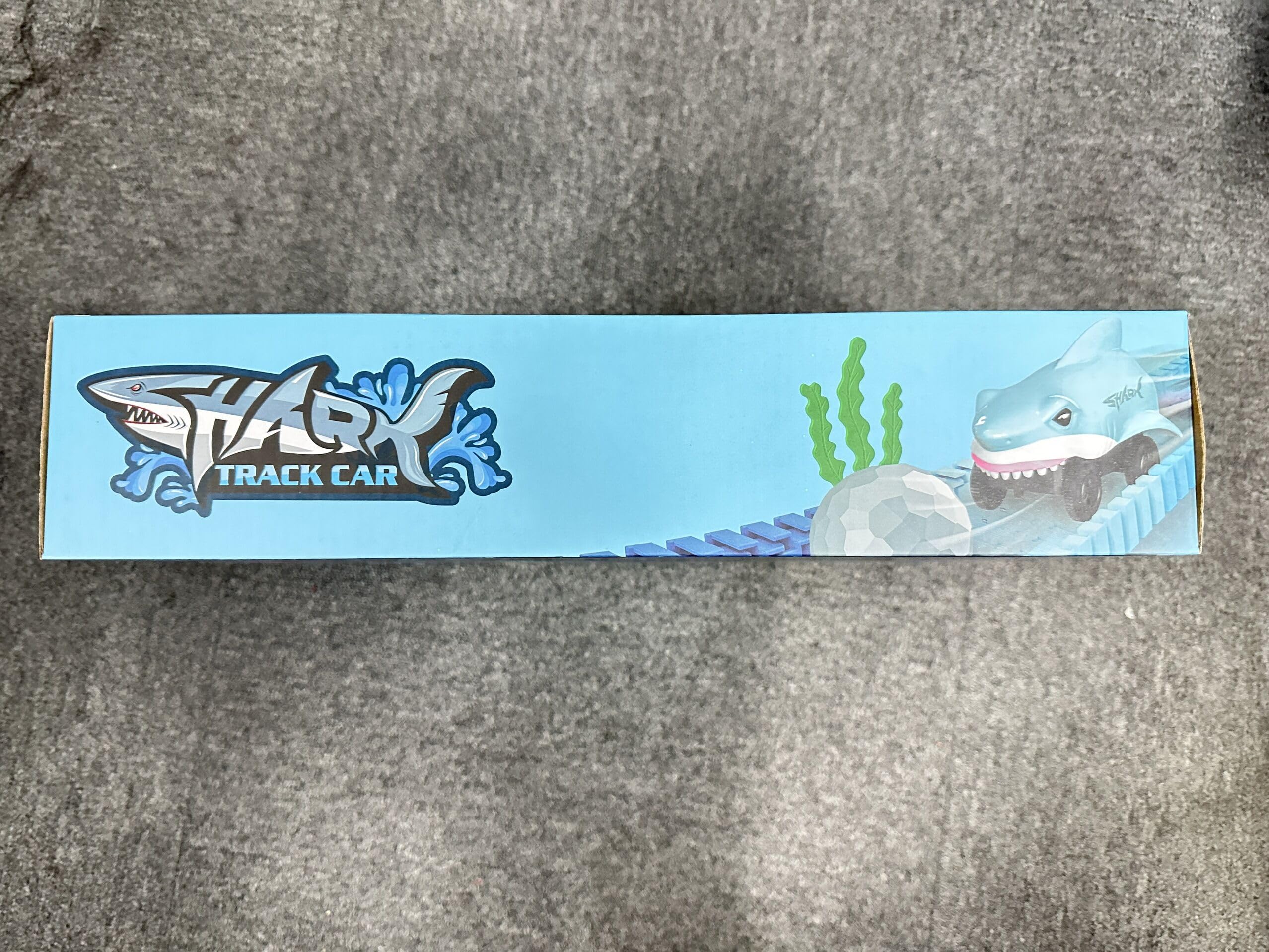 VATOS 183-Piece Shark Race Car Track Set - Flexible Bendable Racetrack with Shark & Ball Toys - STEM Educational Ocean Theme Playset for Boys & Girls Ages 3-9 - Perfect Birthday Gift for Kids Who Love Racing & Marine Adventures